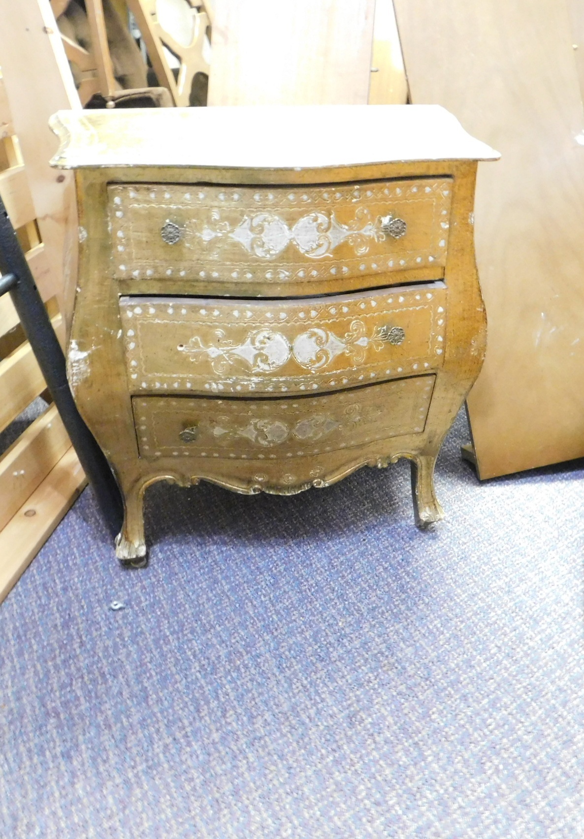 Photo of Rustic Floral Carved Cabinet – Vintage Charm in Every Detail