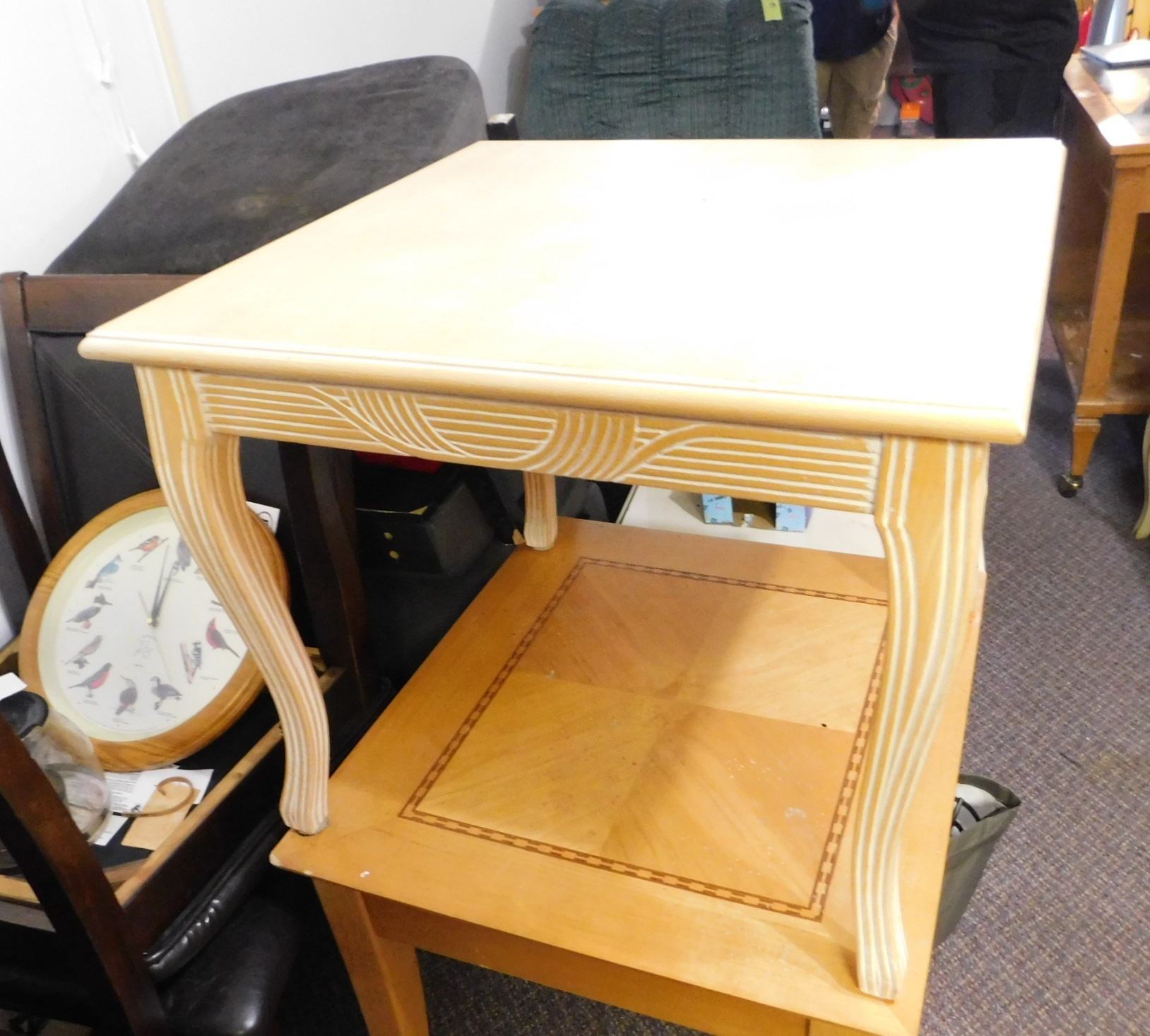 Photo of Whitewashed End Table or Coffee Table for Sale