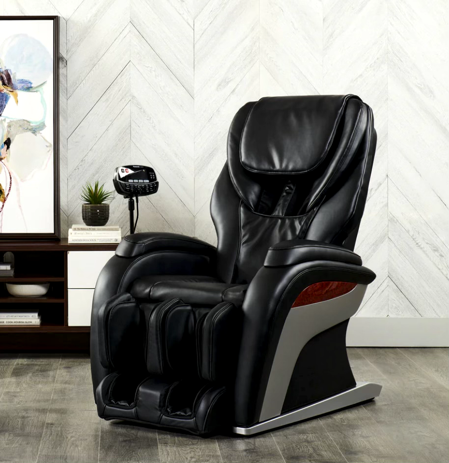 Photo of Panasonic Urban Collection 48.1" High-Quality Synthetic Leather Massage Power Reclining Chair - Black