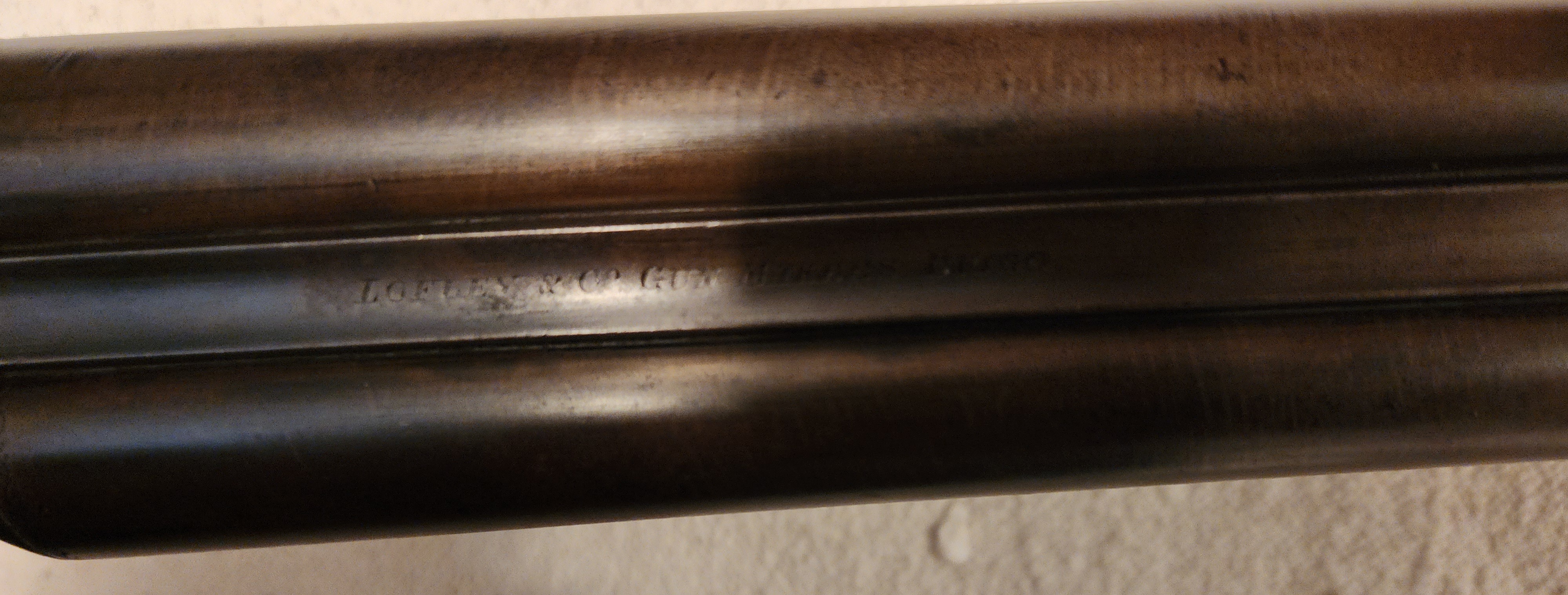 Photo of Lofley & Company Gun Makers Brigg SxS double barrel 12 gauge shot gun