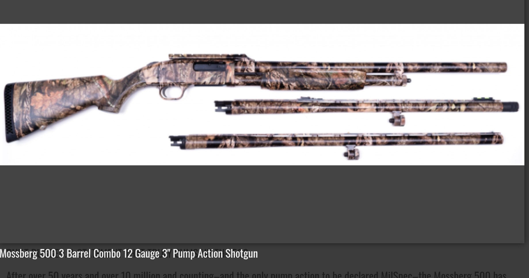 Photo of Mossberg 500 pump combo shotgun