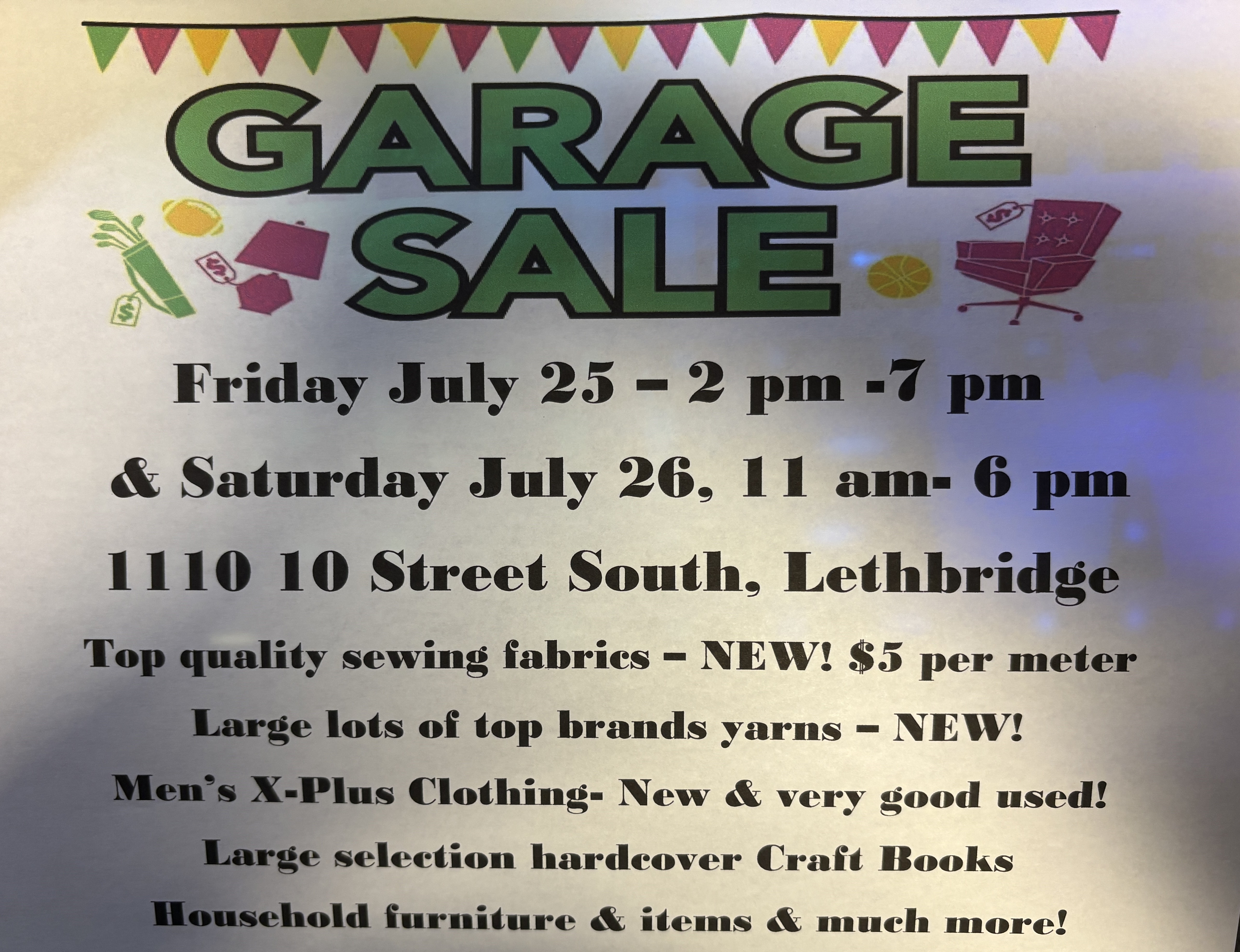 Photo of GARAGE SALE -FRI July 25 2pm-7pm & SAT July 26 11 am -6pm