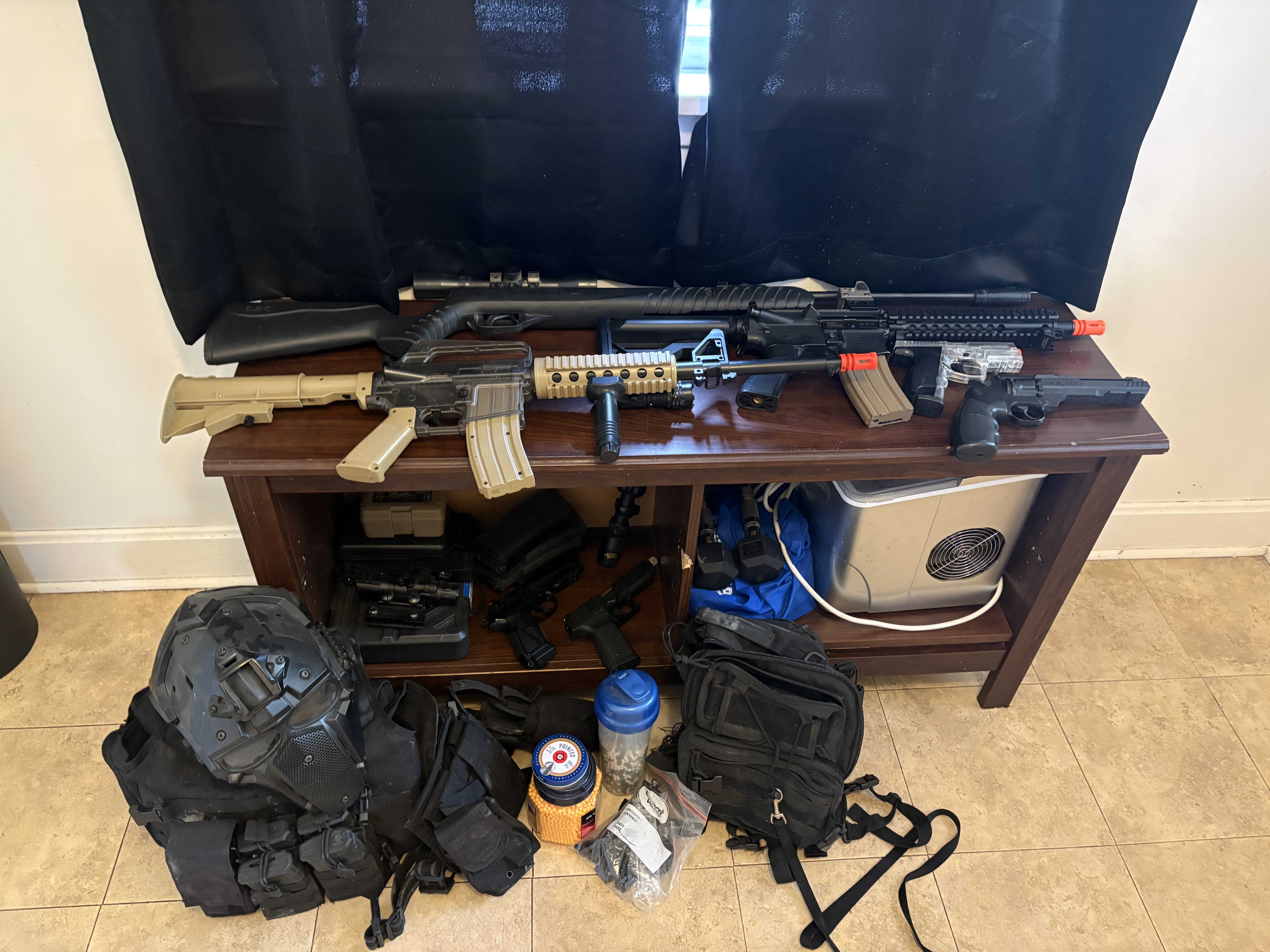 Photo of Air soft Lot w/ Bonus pellet gun