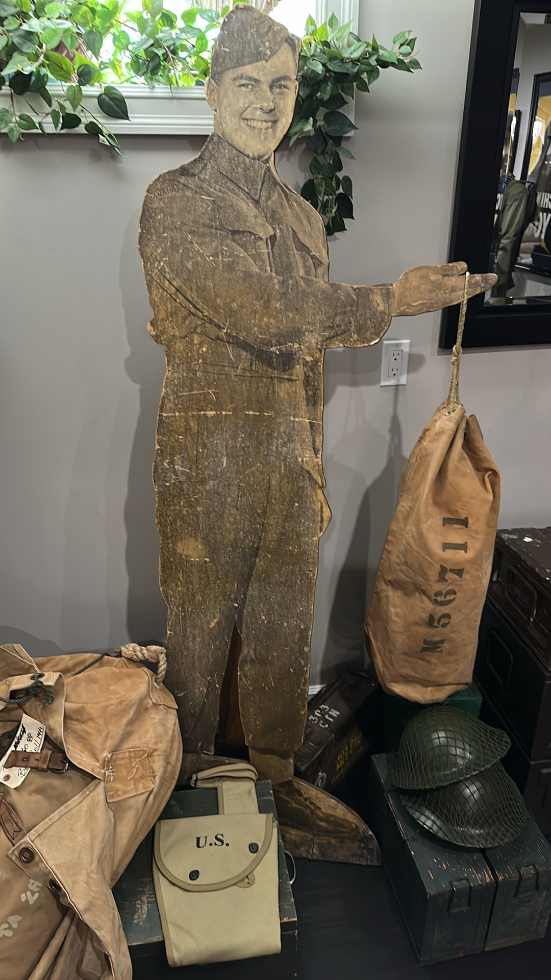 Photo of World War II Canadian recruitment full-sized figure