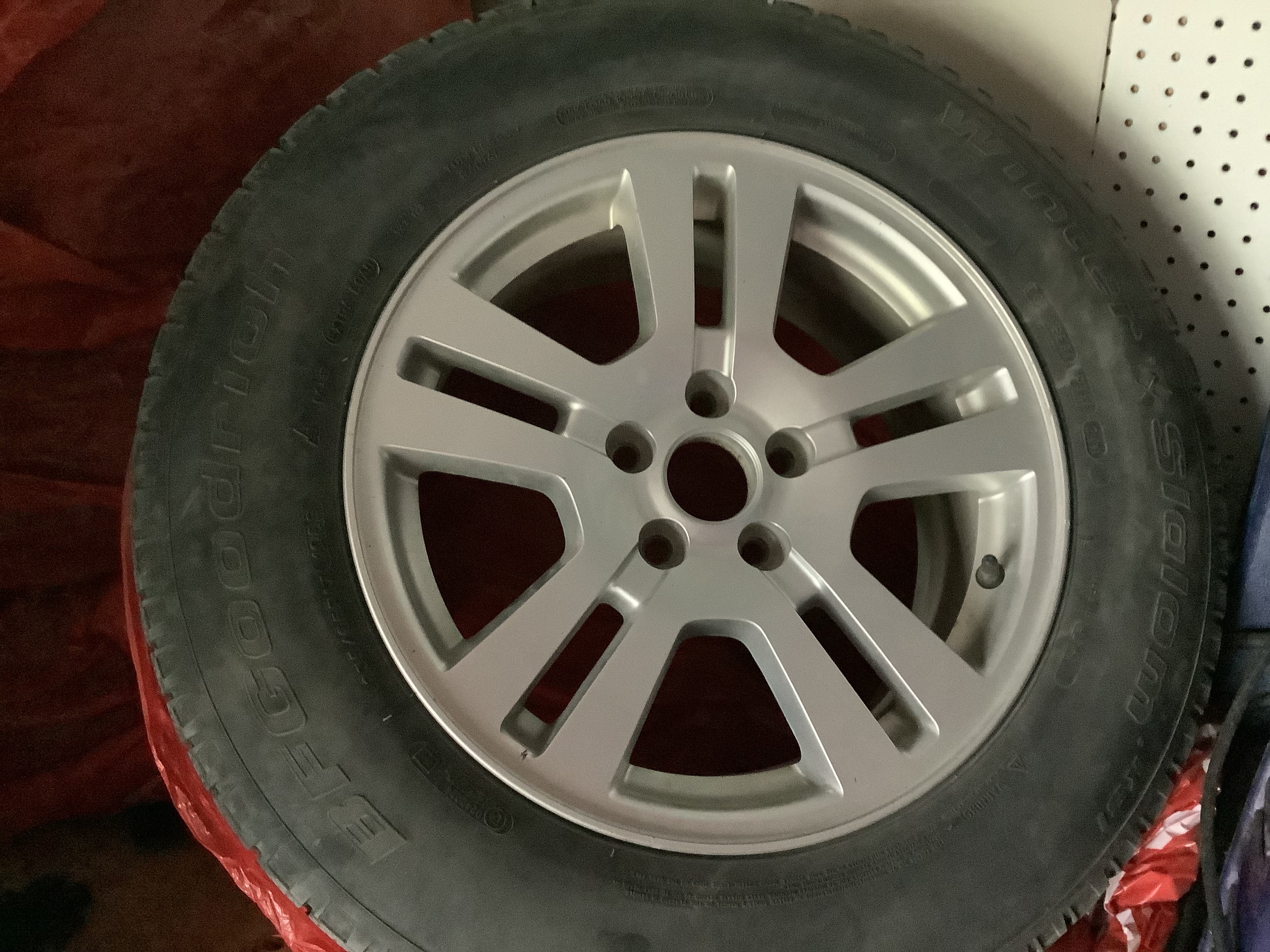 Photo of 4 Rims with BF Goodrich Winter Slalom Tires 235/65P17