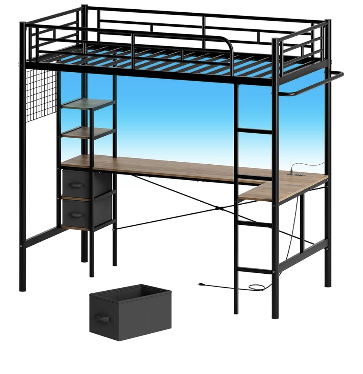 Photo of Twin Loft Bed with Desk