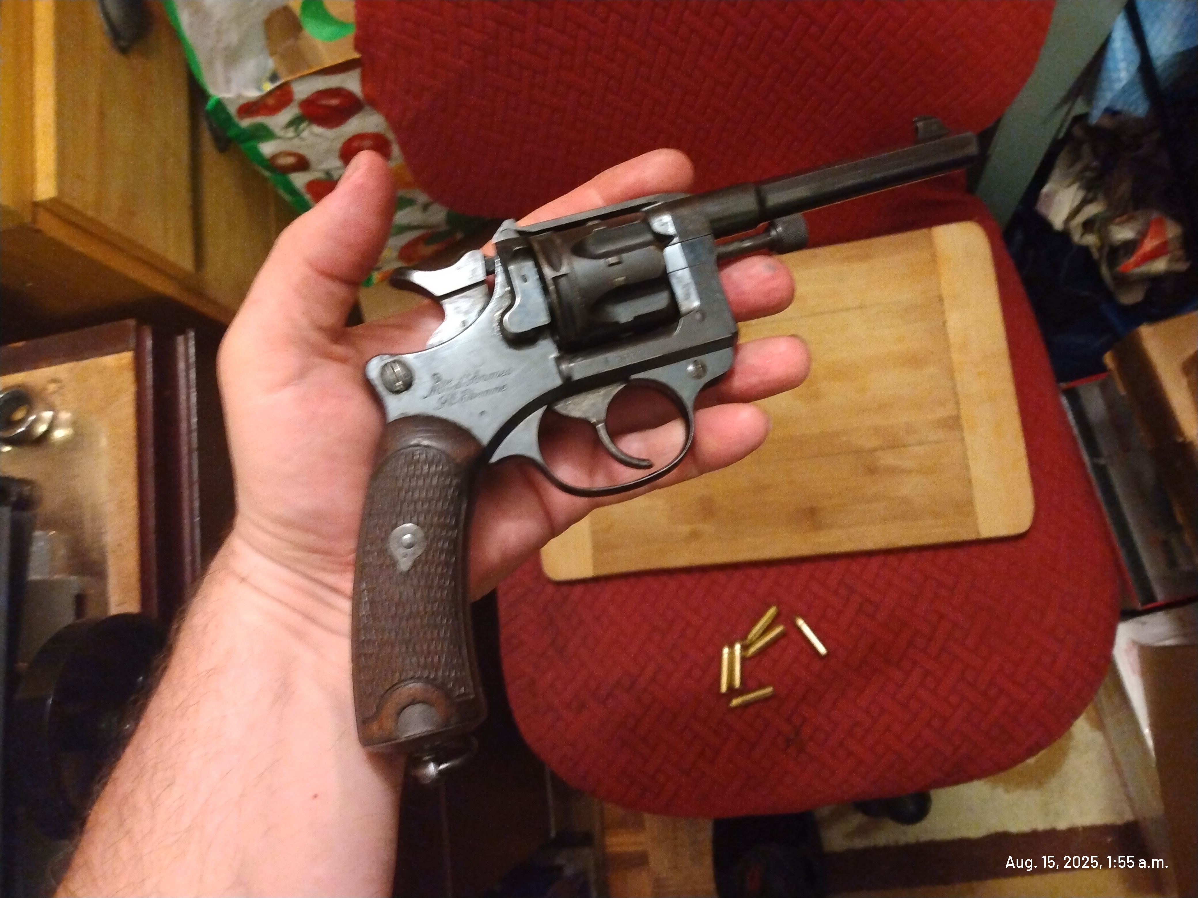 French 1892 Service Revolver, 8mm, Antique Status  - 7 - 1755239650293_IMG_20250815_015506181