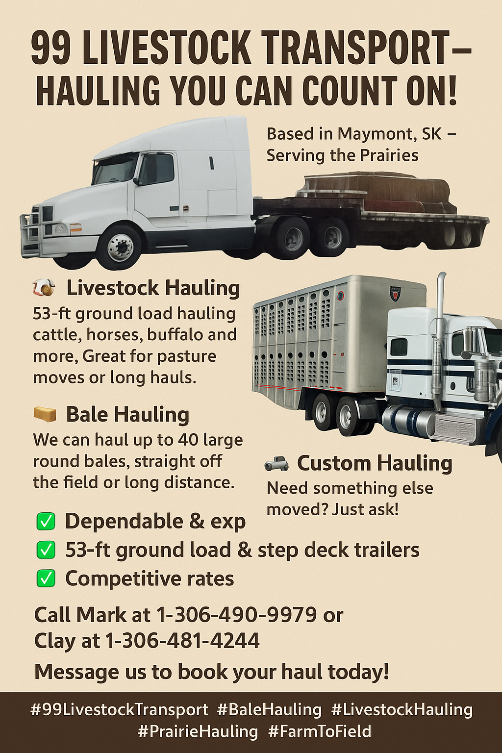 Photo of Custom Bale/Livestock Hauling