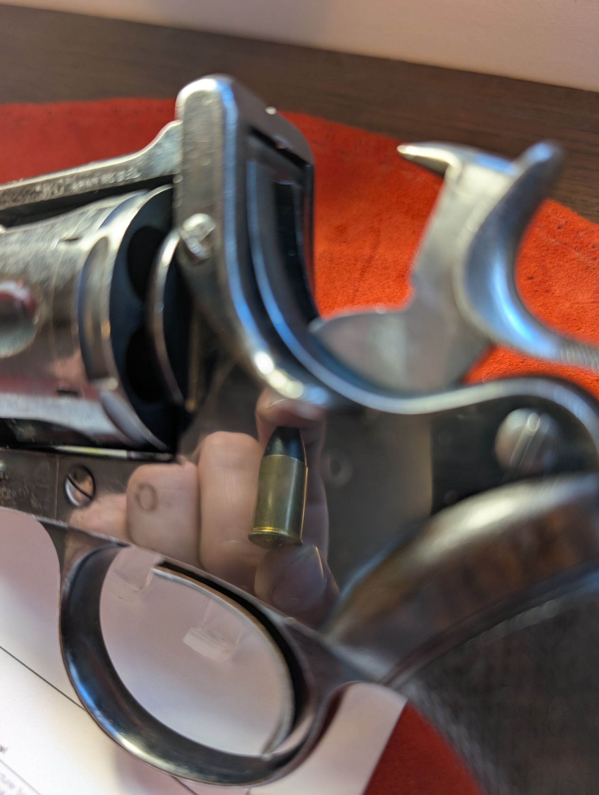 Photo of ANTIQUE SHINY .455/.476 Webley WG Army Retailed by Esteemed John Rigby of London