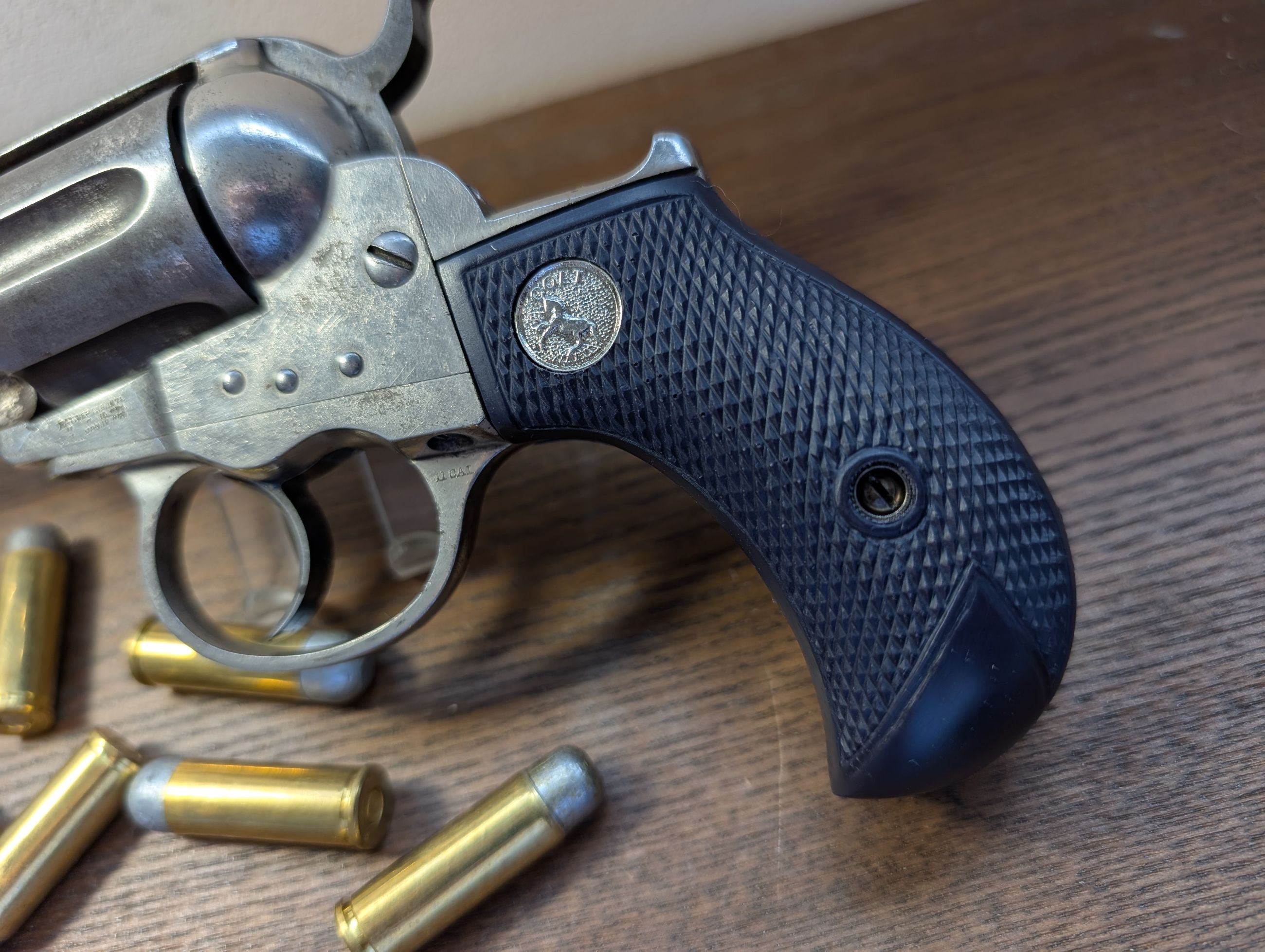 Photo of ANTIQUE (no PAL) Fantastic Shiny Short 3.5" Barrel .41 Colt 1877 Thunderer Revolver made 1880