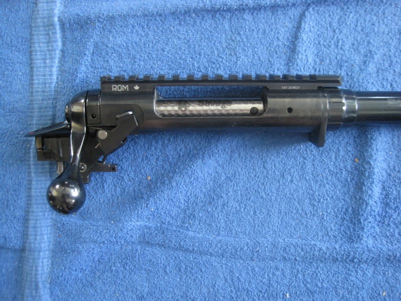Photo of Savage model 12 22-250 bolt barreled action.