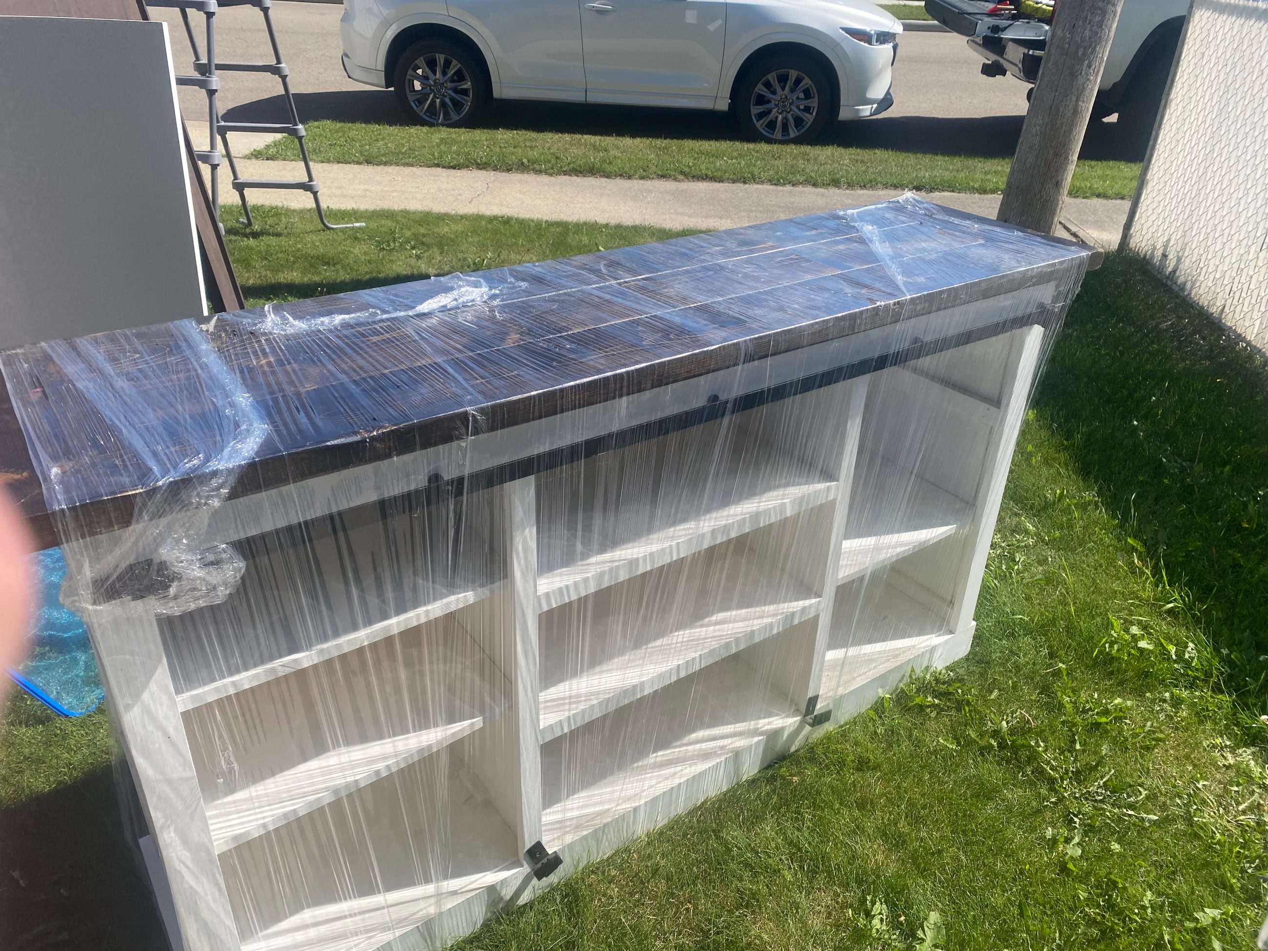 Photo of Firm table hutch and stool