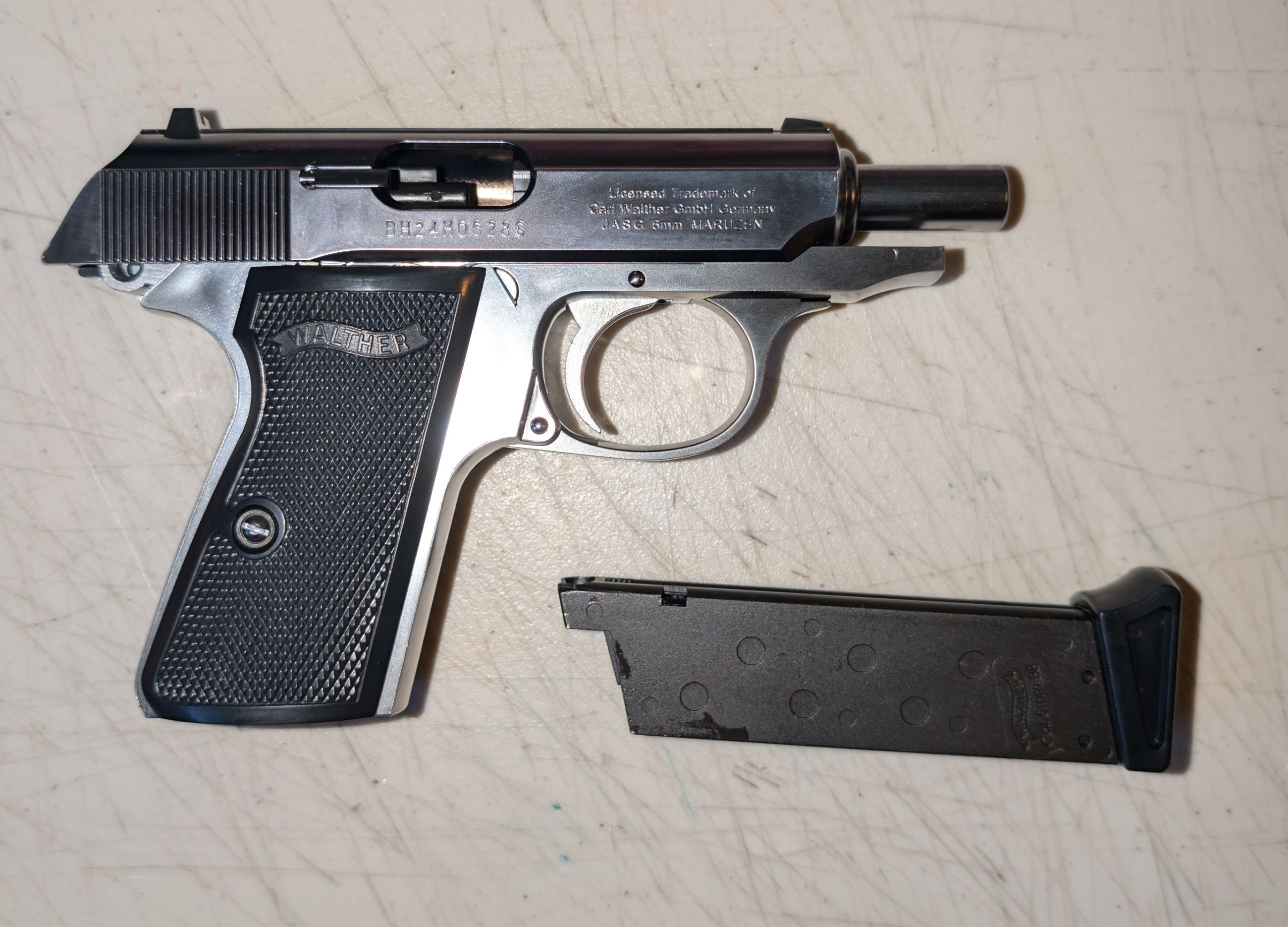 Photo of MARUZEN PPK/S Gas Blowback 6mm Airsoft Pistol 