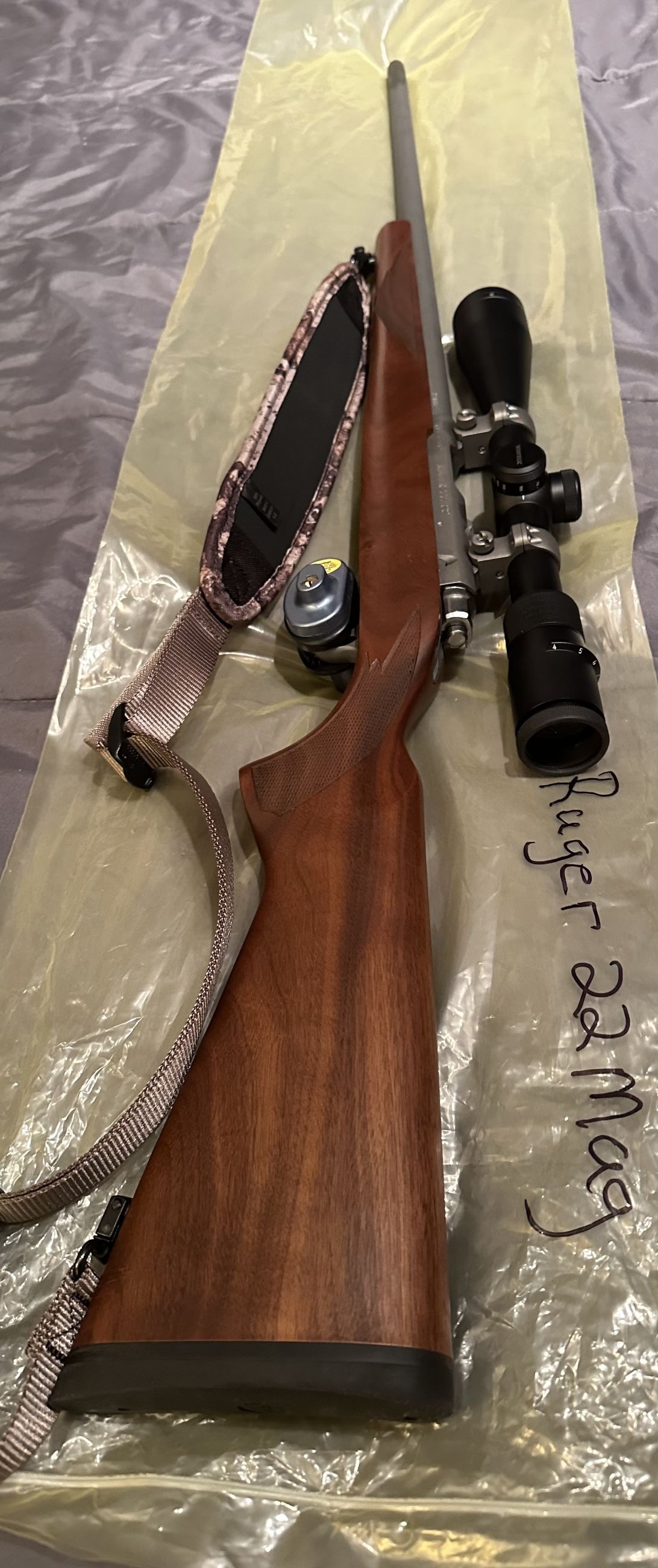 Photo of Ruger 77 22 magnum like new condition with scope 