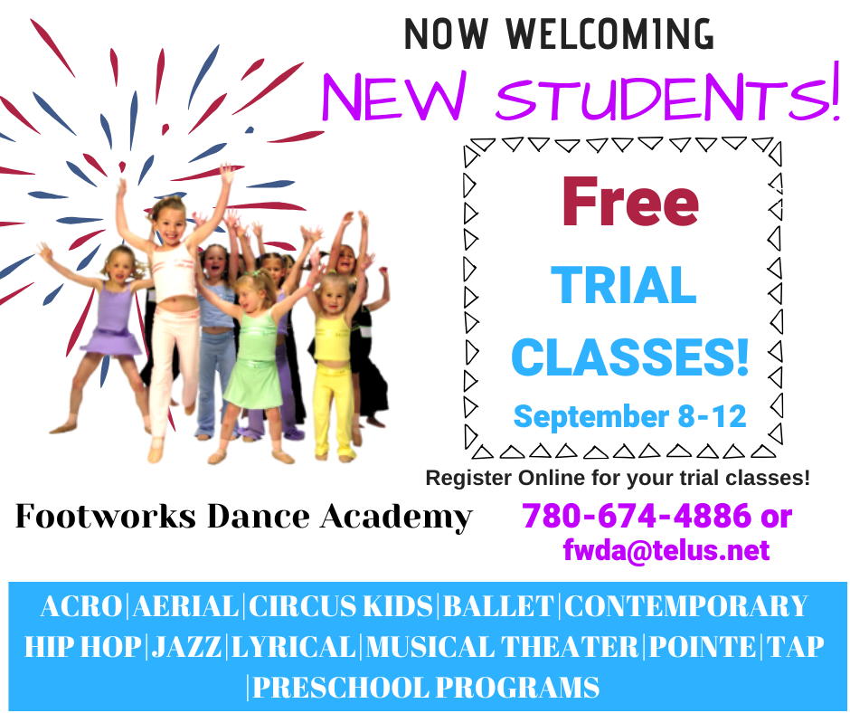 Photo of Free Trial Classes - September 8-12 - Footworks Dance Academy