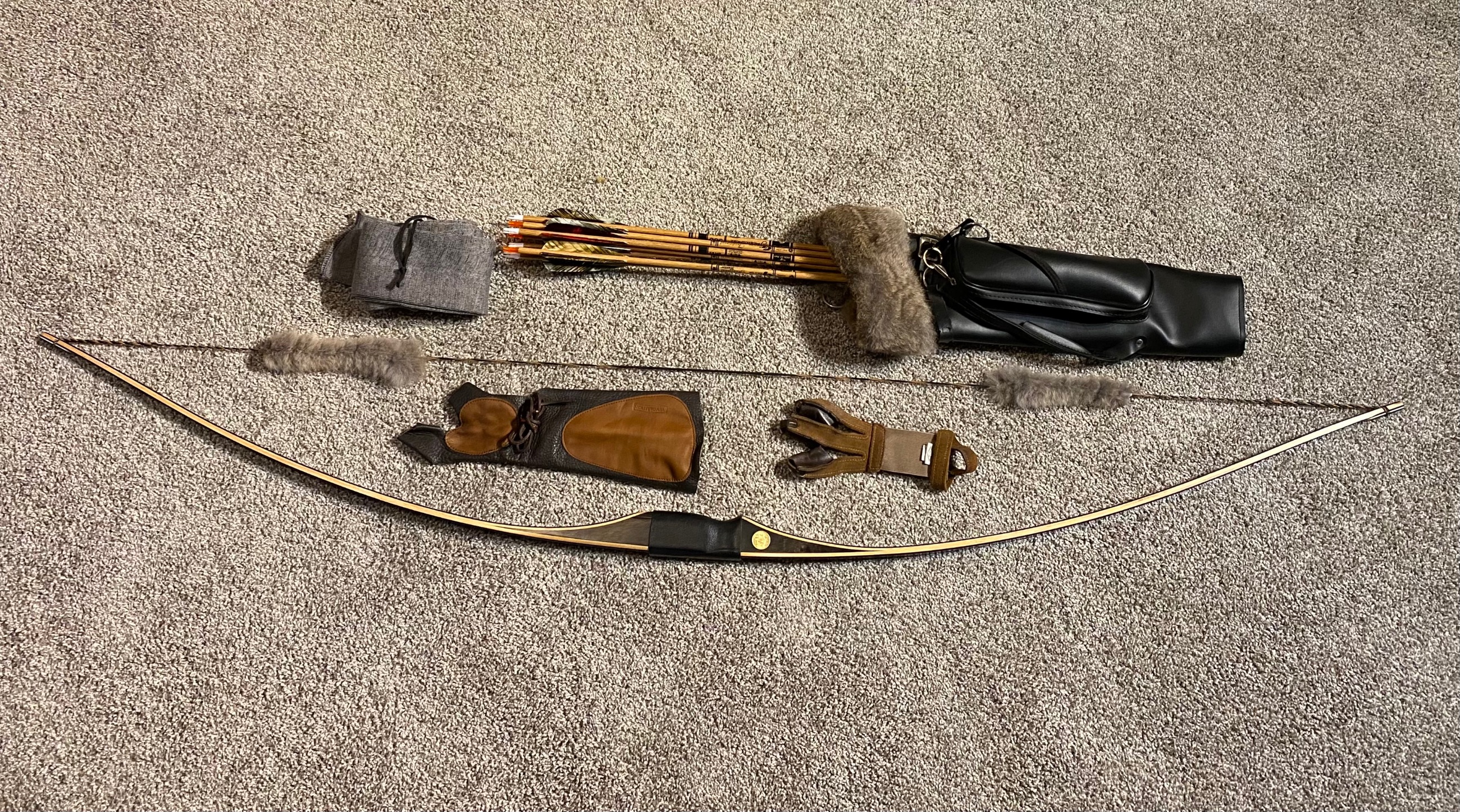 Photo of Montana Bear Long Bow With Real Fur Quiver