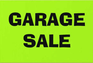 Photo of *Huge Garage Sale* with many new items