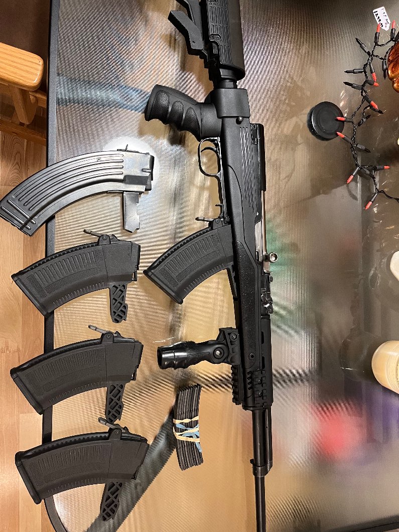 Photo of SKS + 4 mags AK style + extras