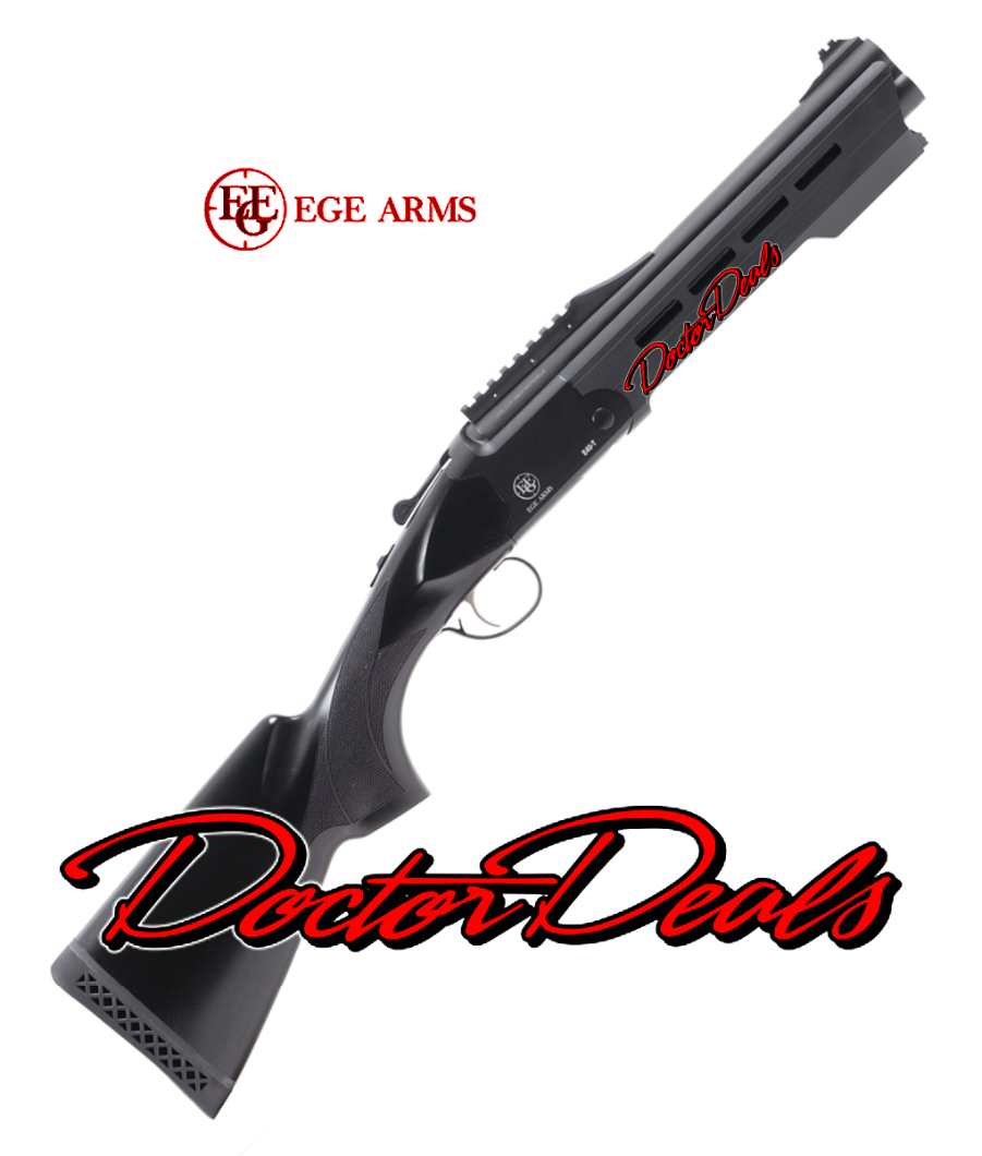 Photo of EGE Arms E40T, 12 gauge, over under short tactical M-lok shotgun, black, E40TBLK