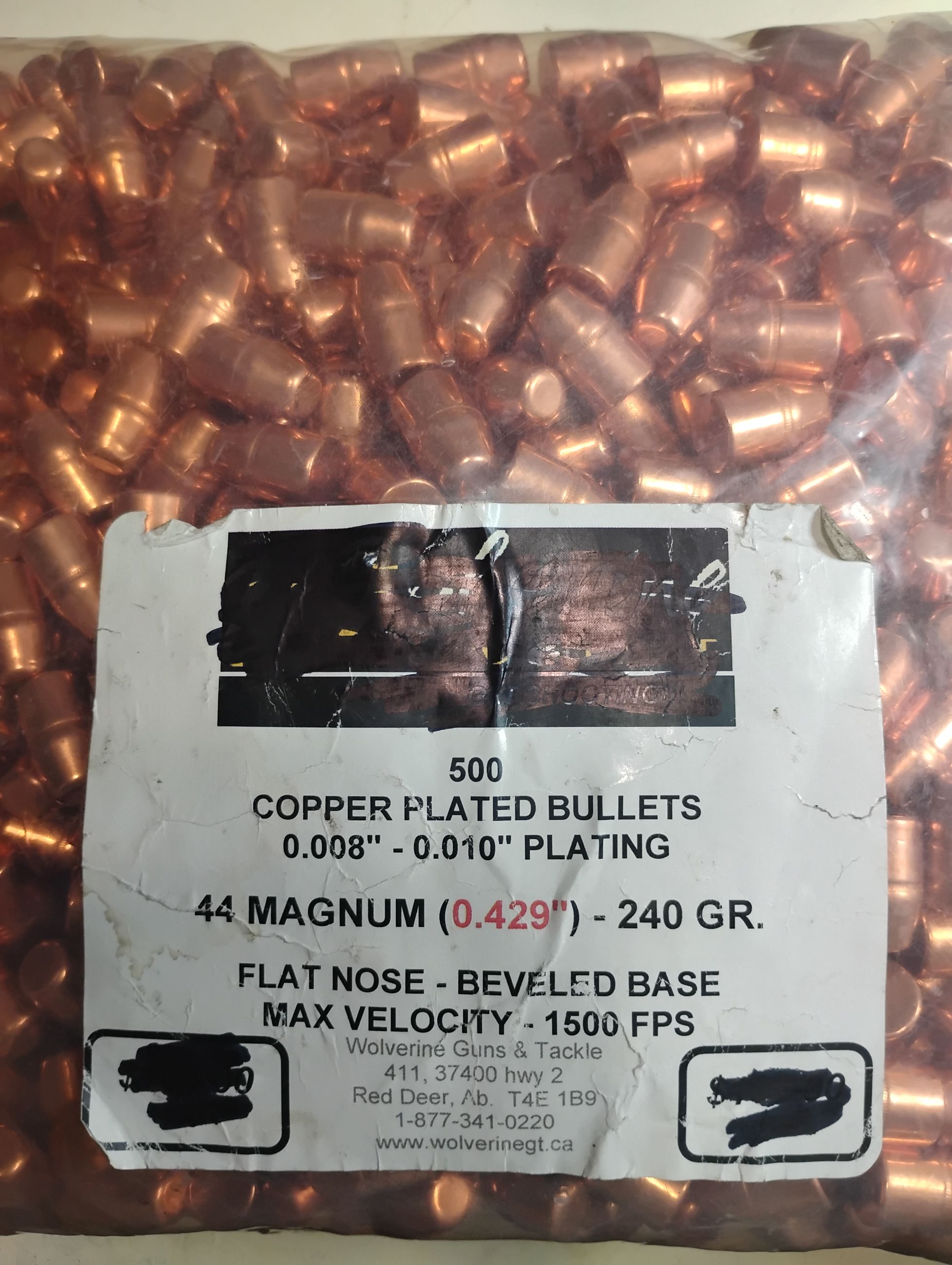 Photo of 44Mag 240GR .430 R Bullets