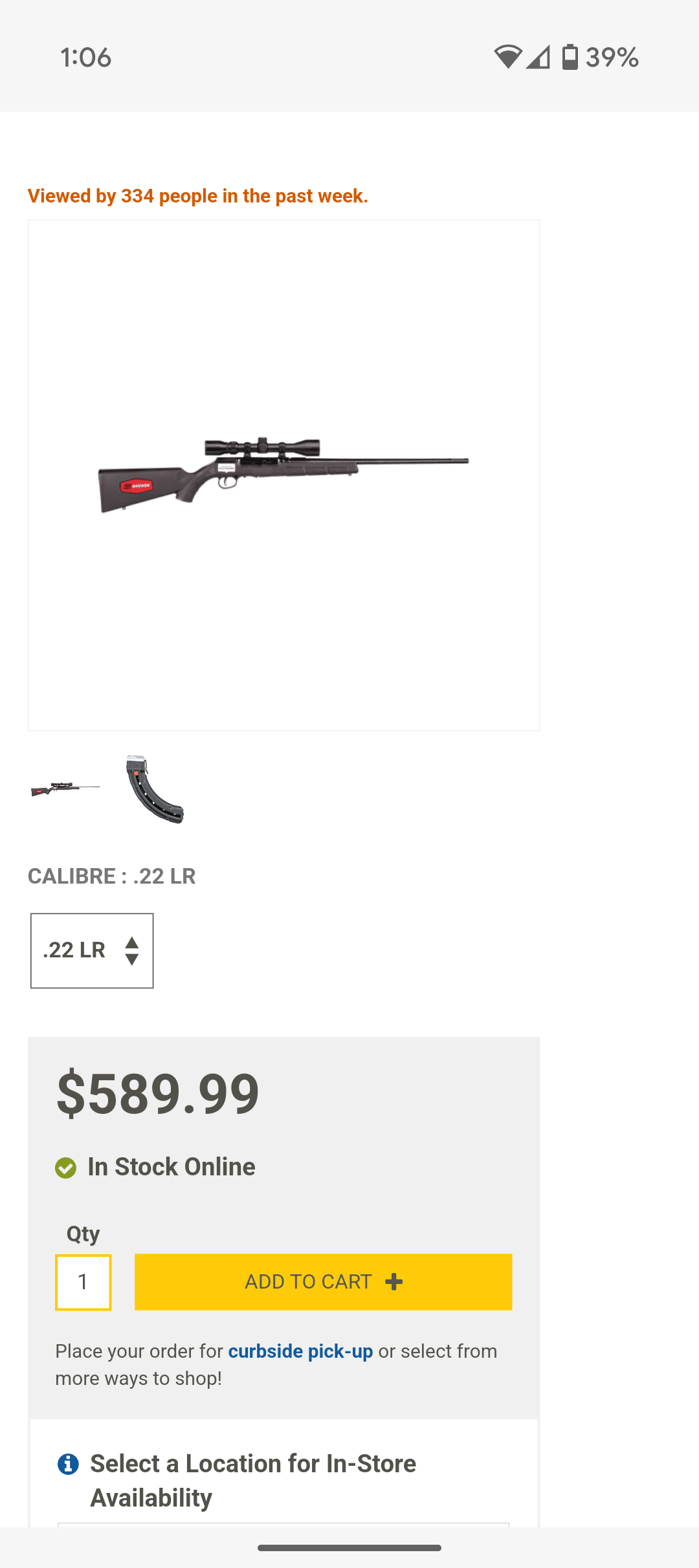 Photo of Salvage a22 with scope