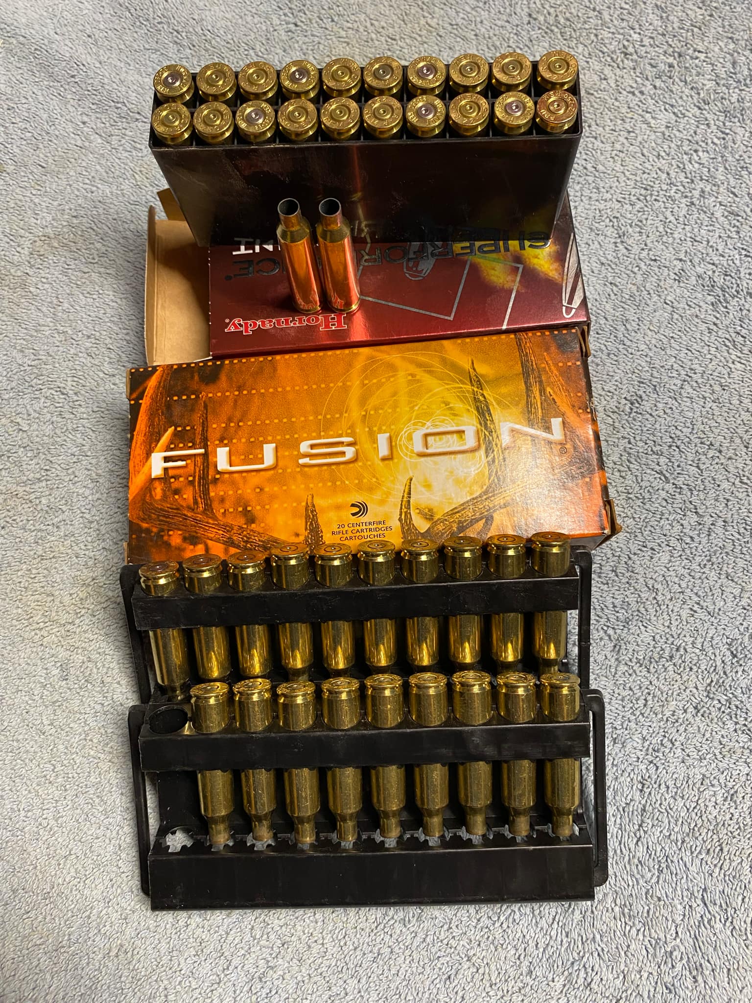 Photo of Once fired 22-250 Rem brass.