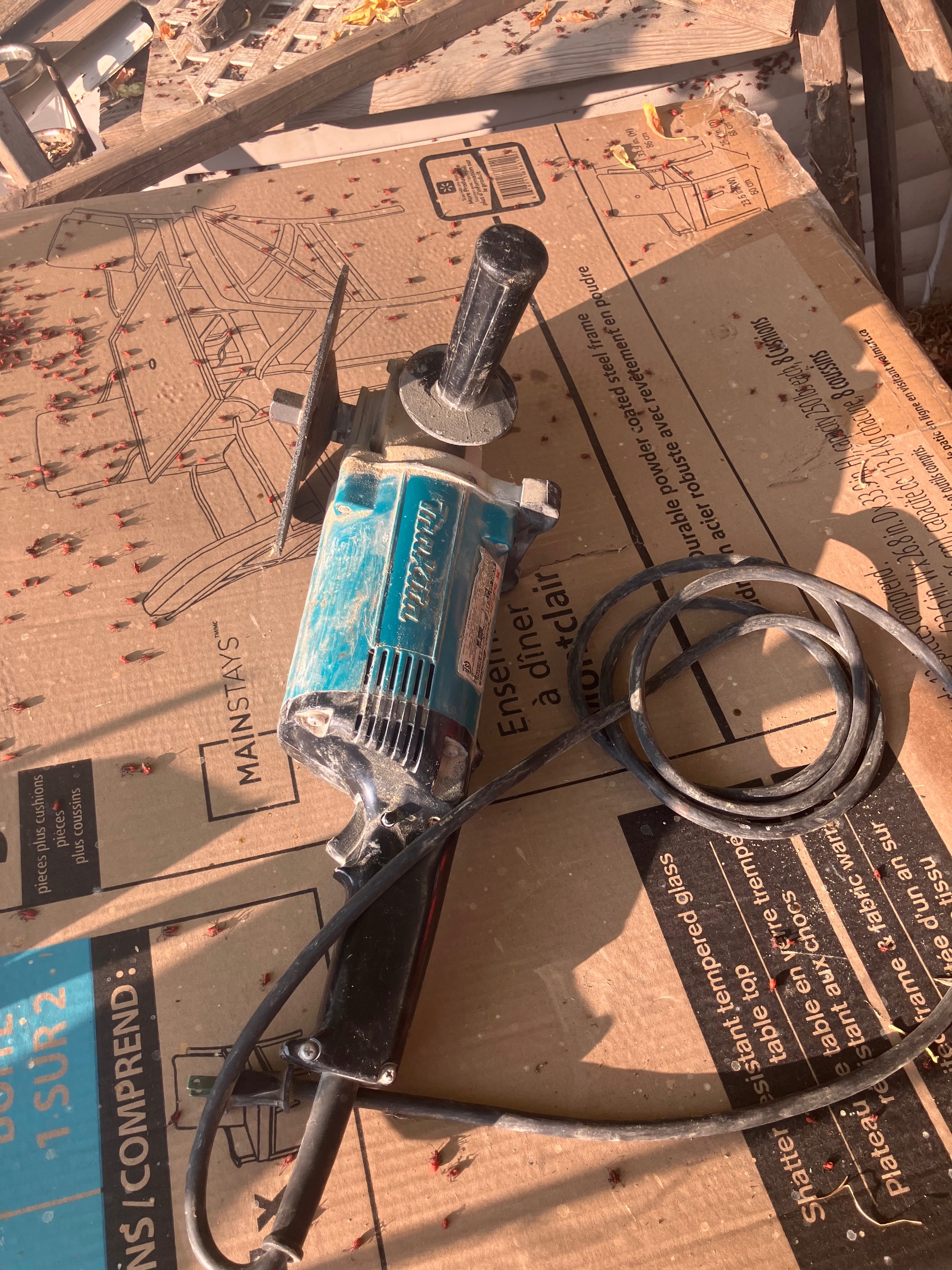 Photo of Makita grinder model.  GA7910