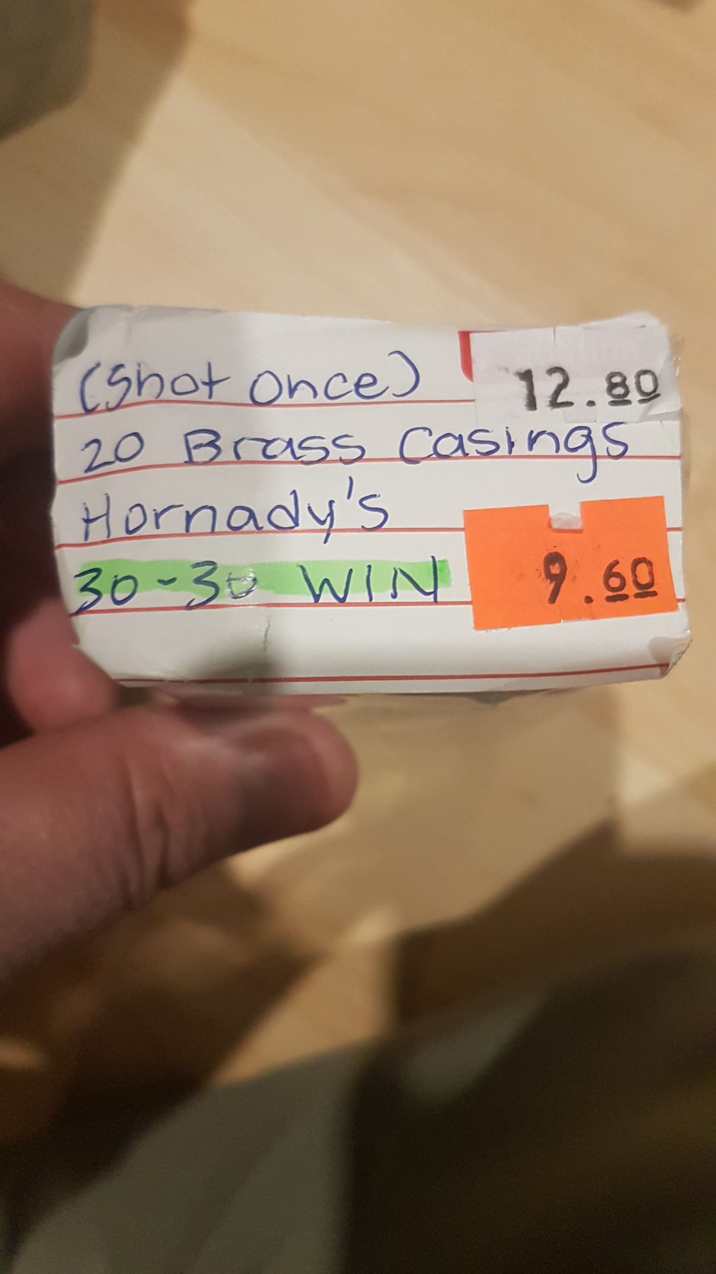 Photo of 1 pkg (20ct.) Hornady 30-30 WIN shot-once empty brass casings ( mellonRSCA)