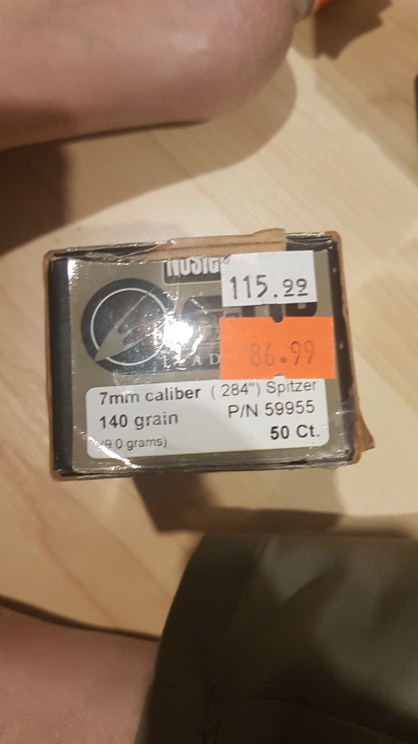 Photo of 1 box (50ct.) Nosler E-TIP LEAD FREE 7mm Spitzer 140gr ( mellonRSCA)