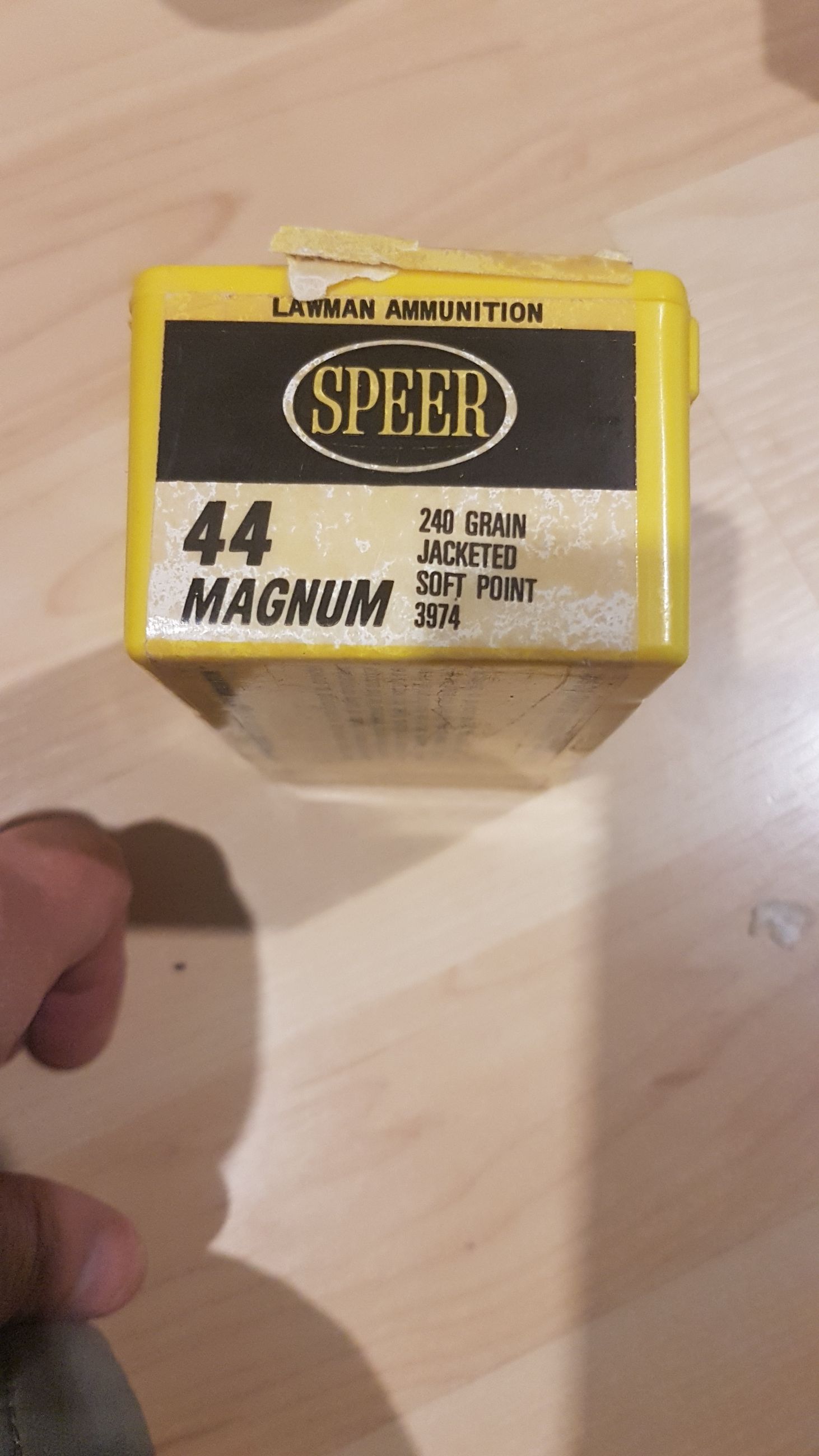 Photo of 1 box (23ct.) Speer Lawman ammunition Sherrif 44 magnum 240gr. Jacketed soft point ( mellonRSCA)