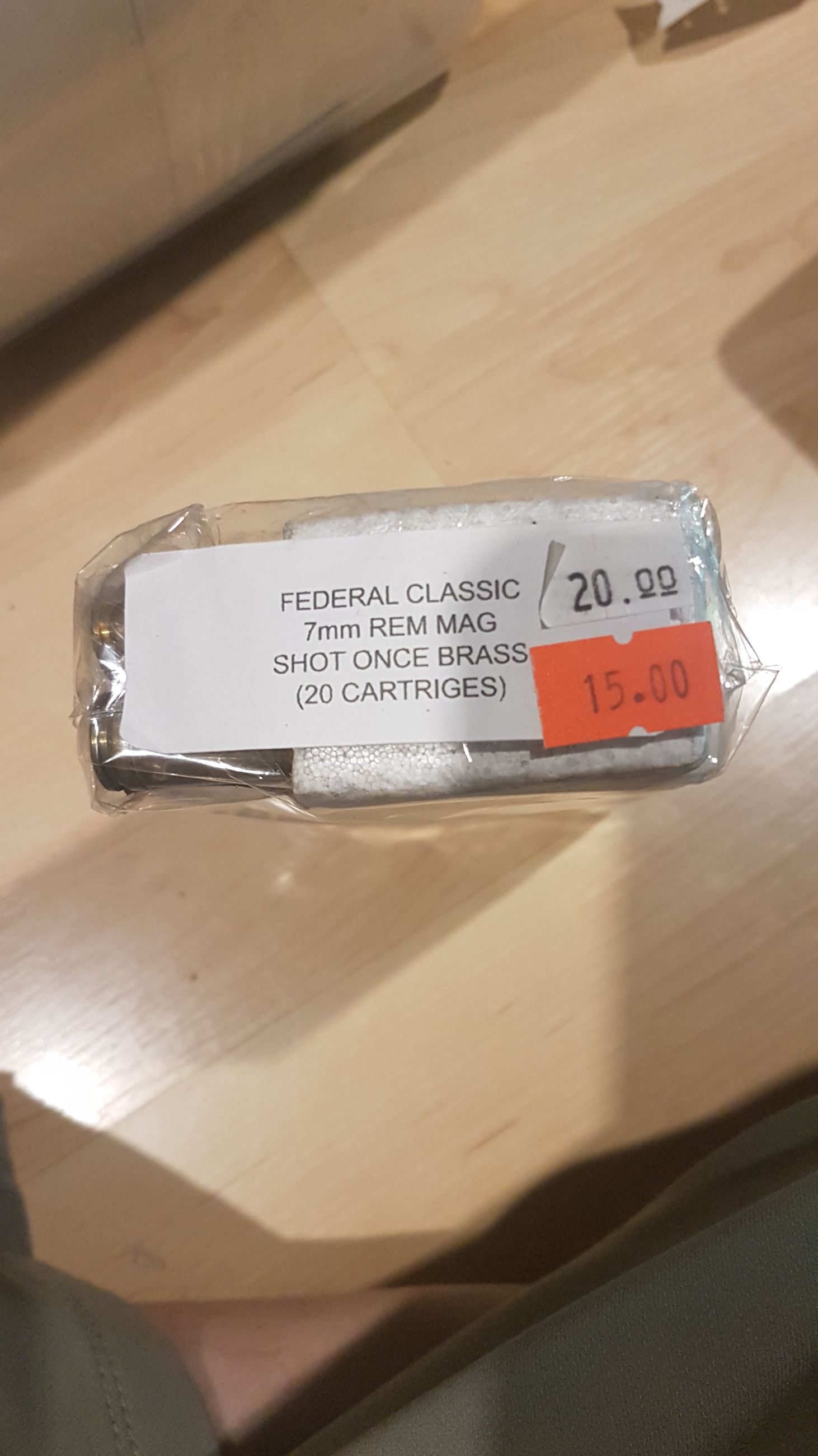 Photo of 1pkg (20ct.) Federal classic 7mm REM Mag empty shot-once brass ( mellonRSCA)