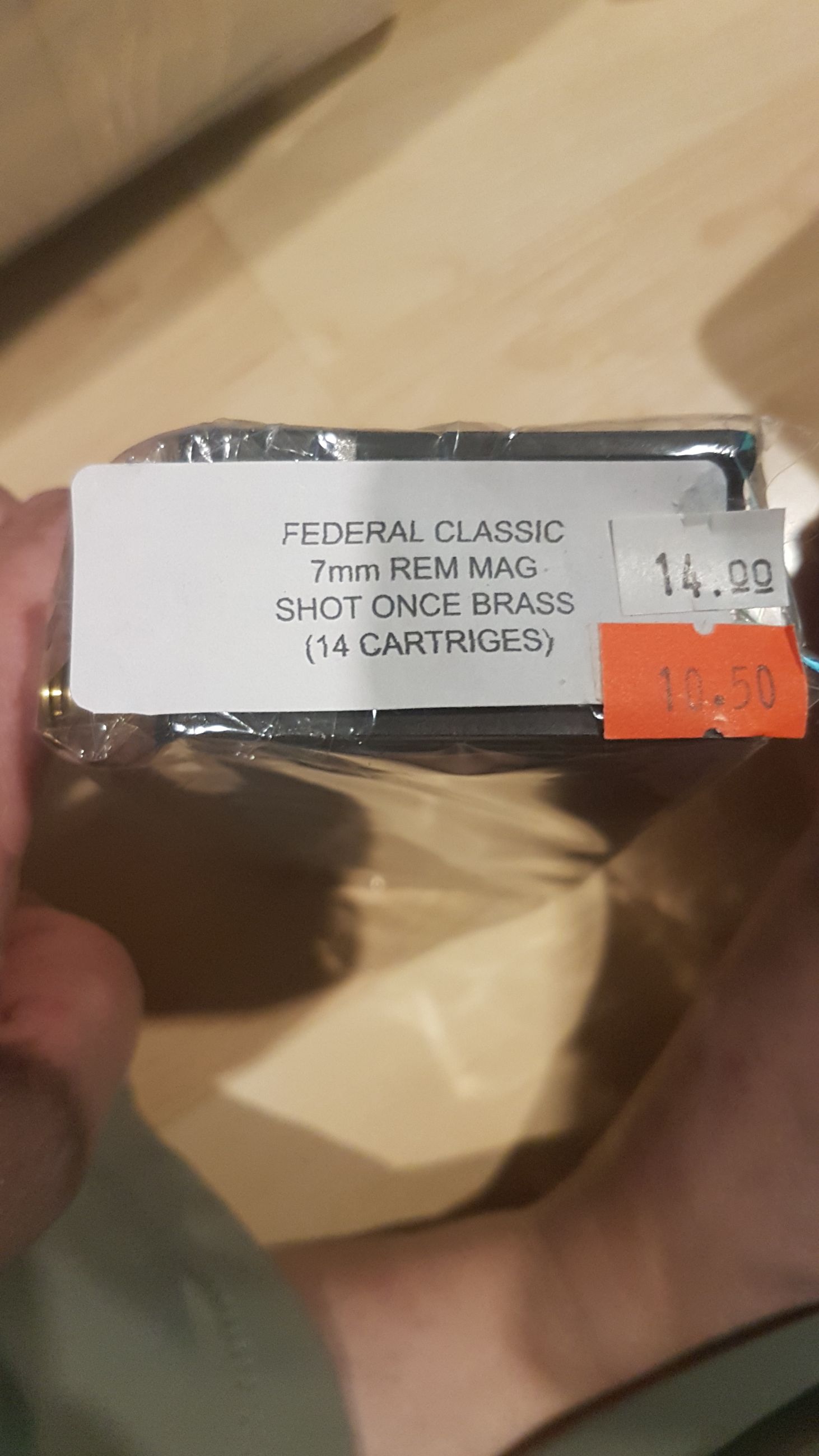 Photo of 1 pkg (14ct.) FEDERAL classic 7mm REM Mag empty shot-once brass casings ( mellonRSCA)