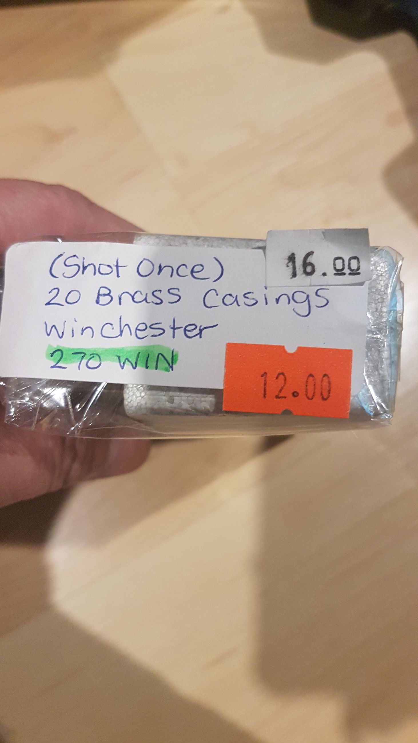 Photo of 1 pkg (20ct.) Winchester. 253 Win shot-once  empty brass casings  ( mellonRSCA)