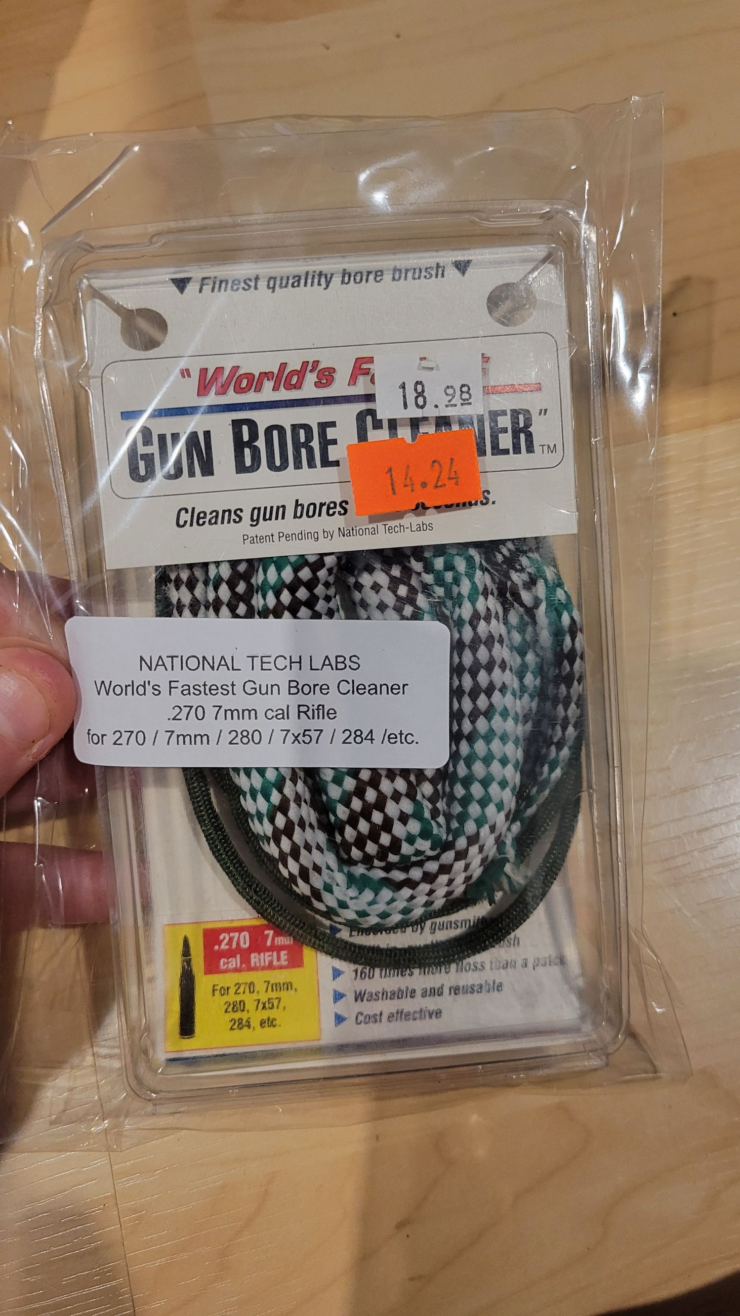 Photo of New world's finest gun bore cleaner.170 7mm cal rifle for 270 / 7mm / 280 / 7x57 / 284 / etc (mellonRSCA)