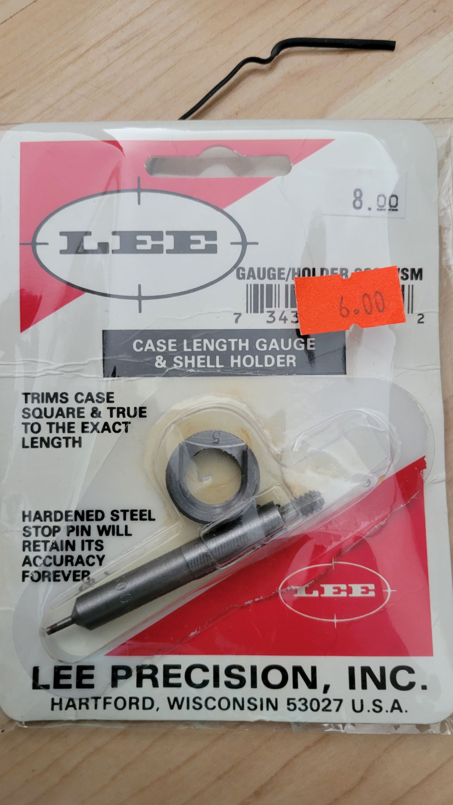 Photo of New Lee Case Length Gauge & Shell holder for reloading ammo -open but not used ( mellonRSCA)