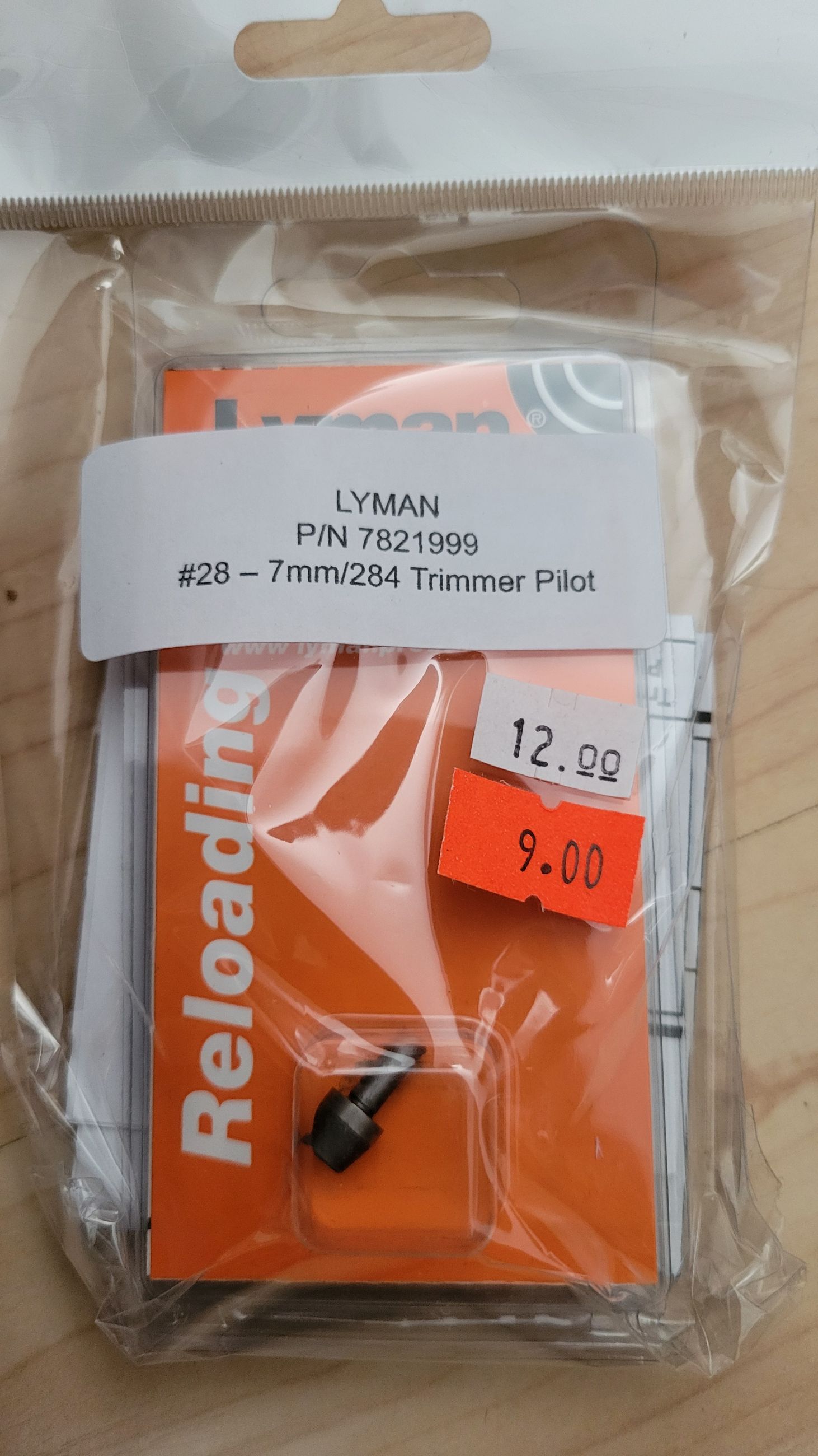 Photo of New LYMAN #28 - 7mm /  .184 Trimmer pilot for reloading ammo P/N  7821999 ( mellonRSCA)