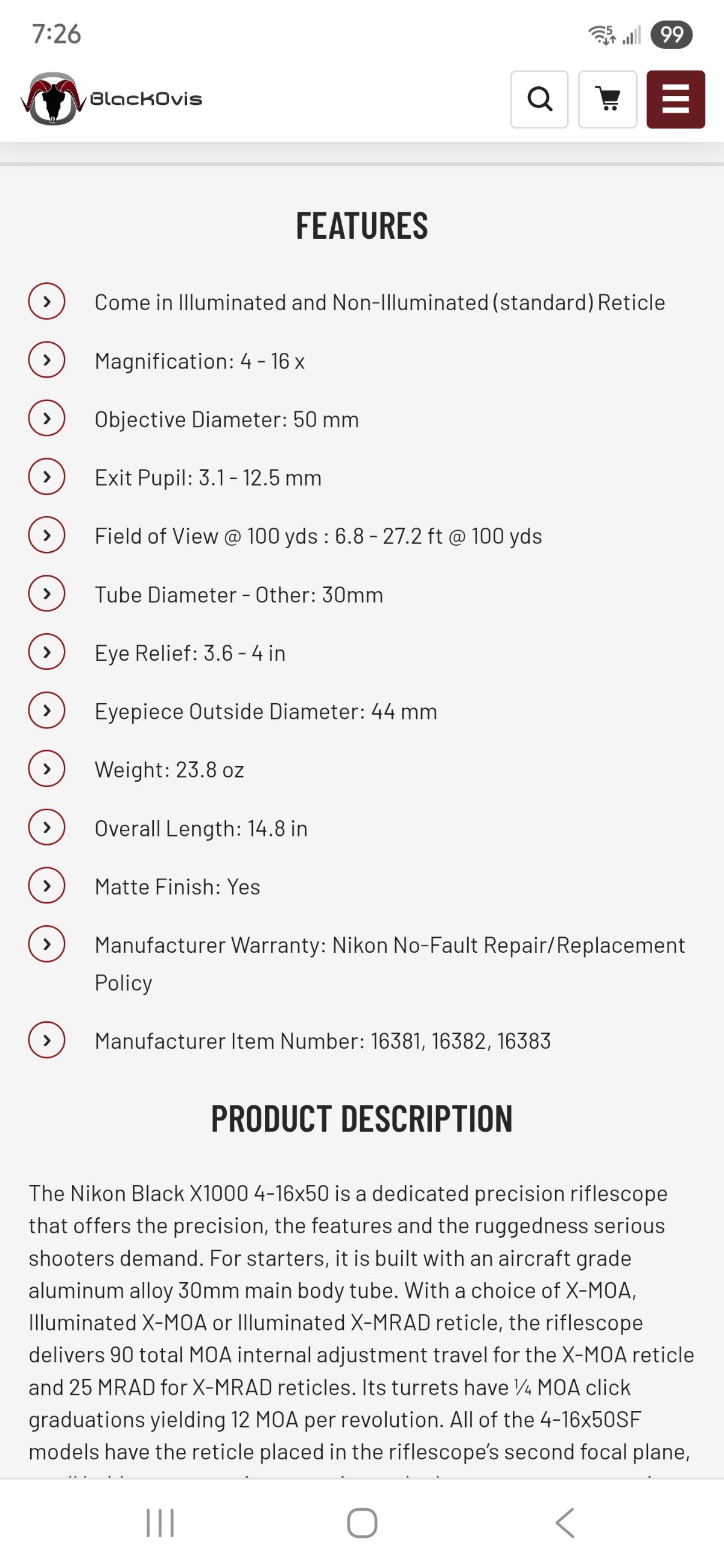 Nikon Black X1000 rifle scope - 7 - 1759239074935_1000002714