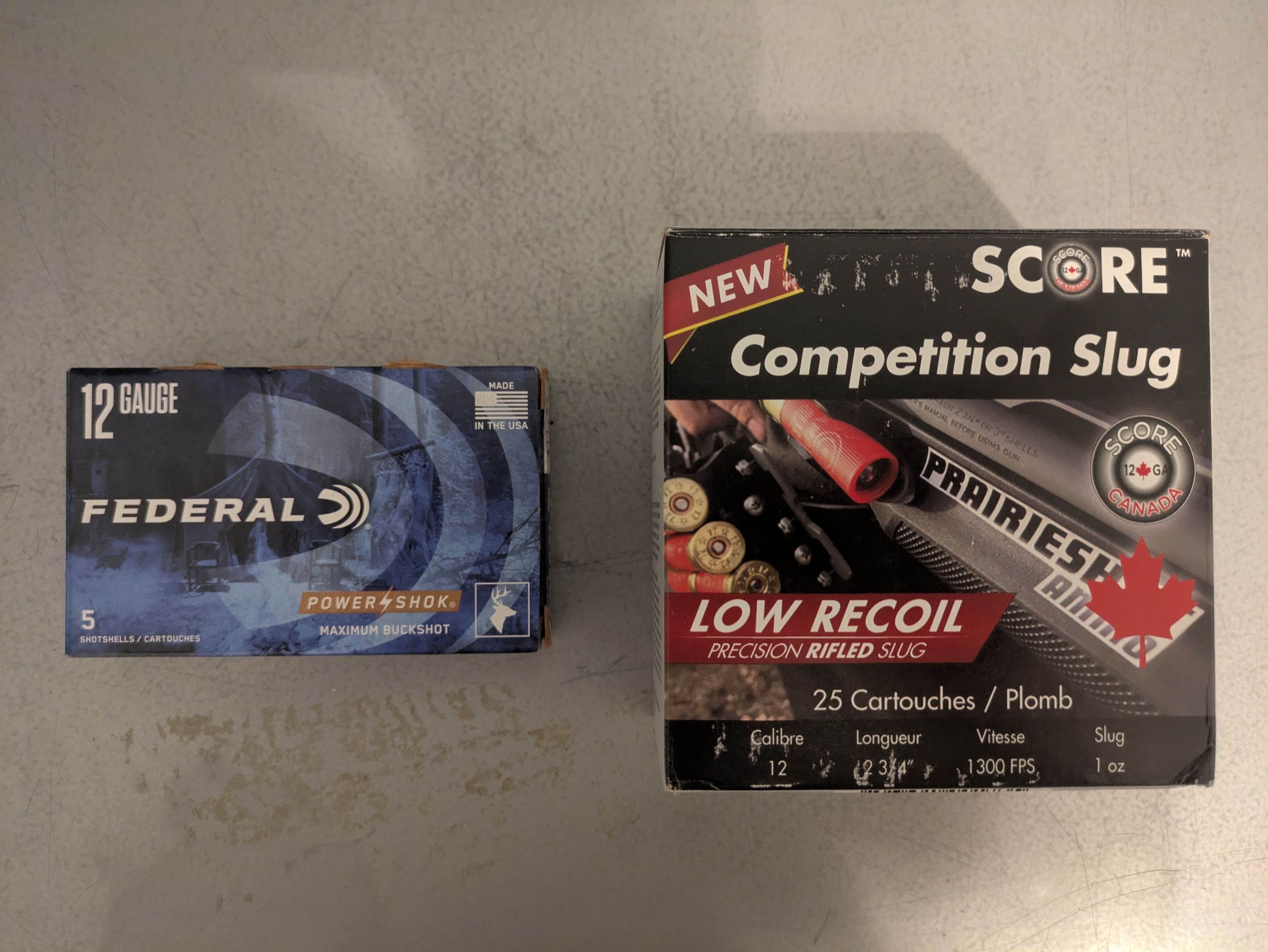 Photo of 12 guage buckshot and target slugs