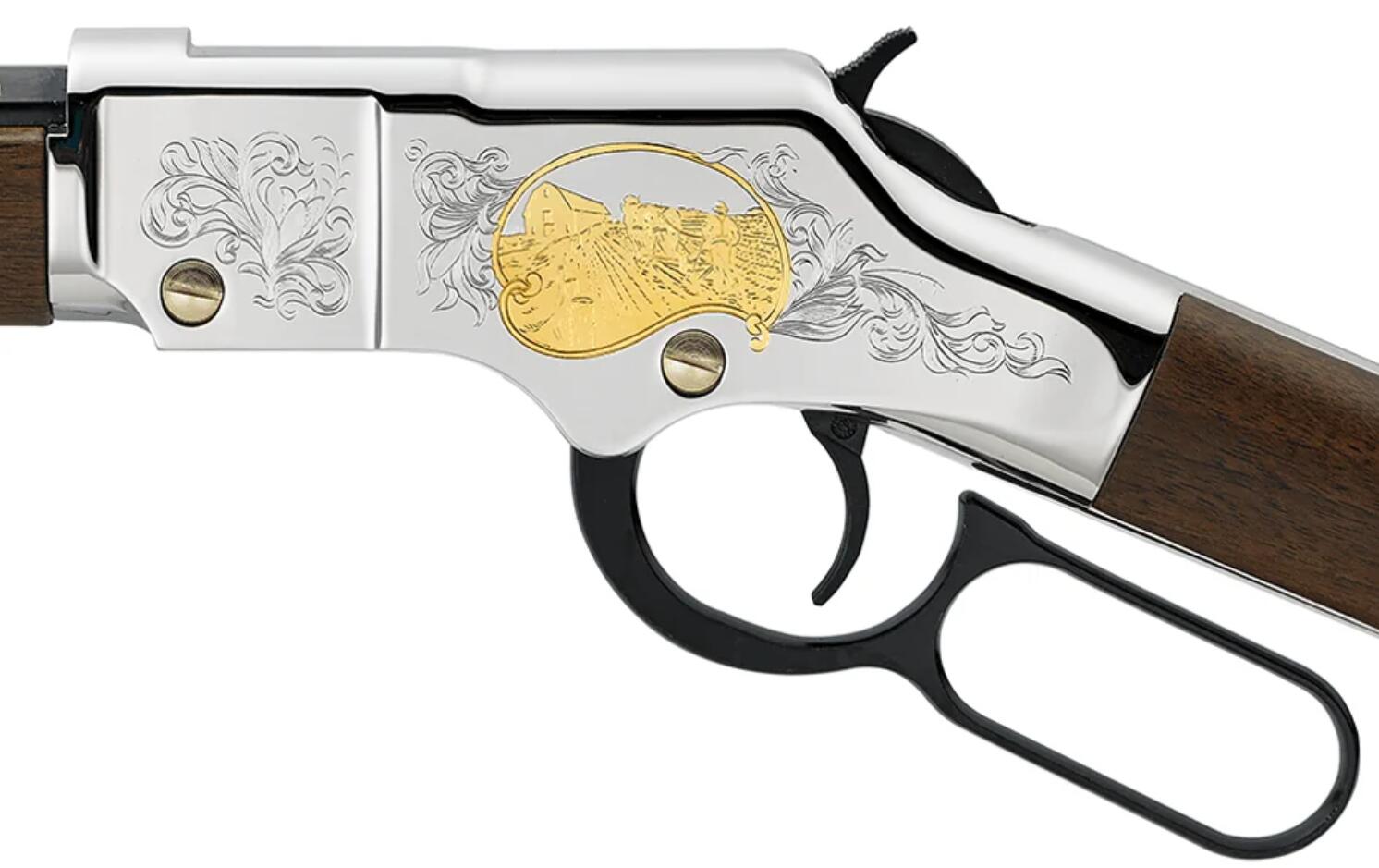 Photo of Brand new Henry H004AF American Farmer Tribute Edition 22 LR Ambi 20" Blued Wood Stk Lever Action Rifle $1550