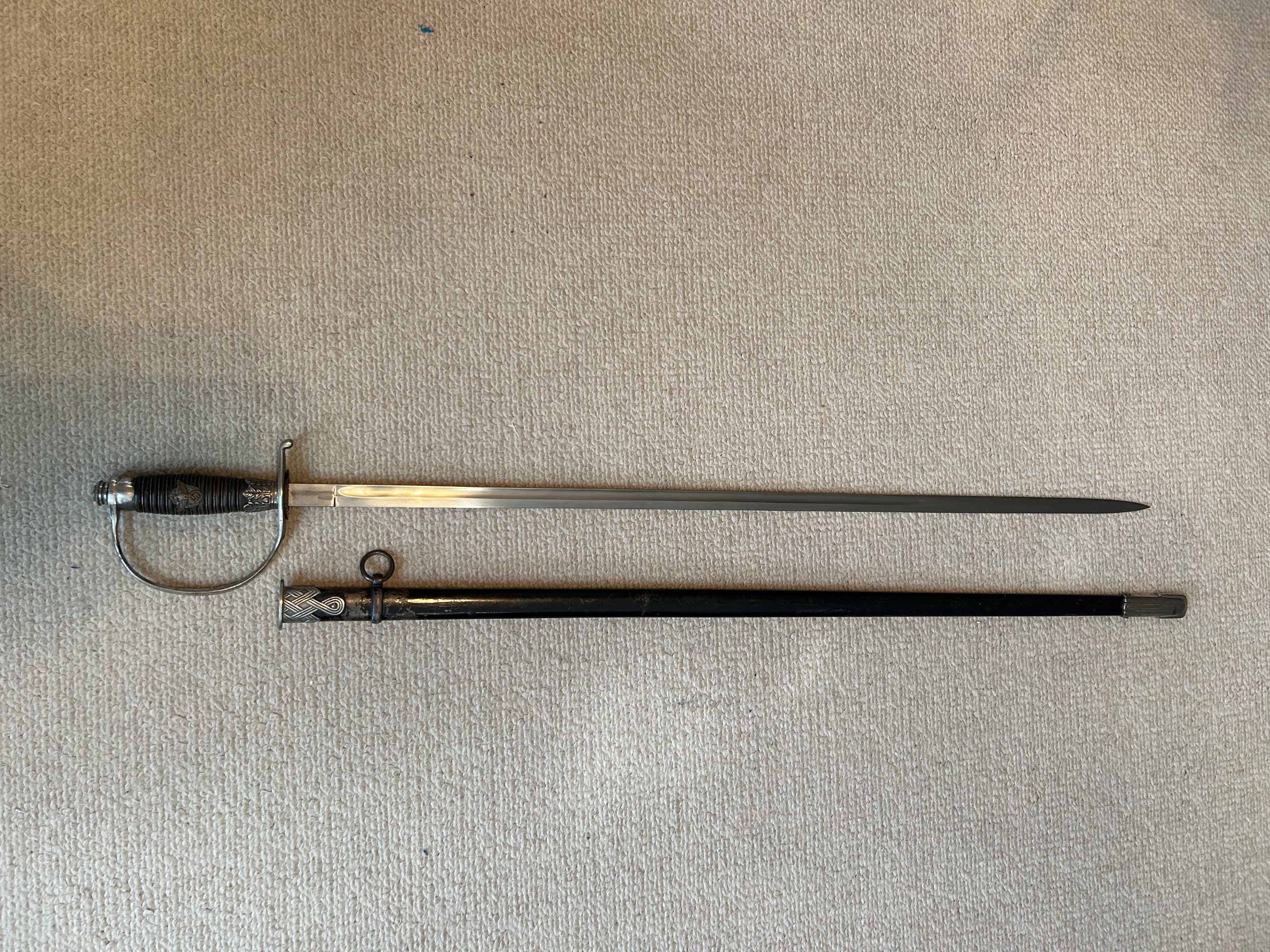 Photo of WWII German Nazi Police Dress Sword