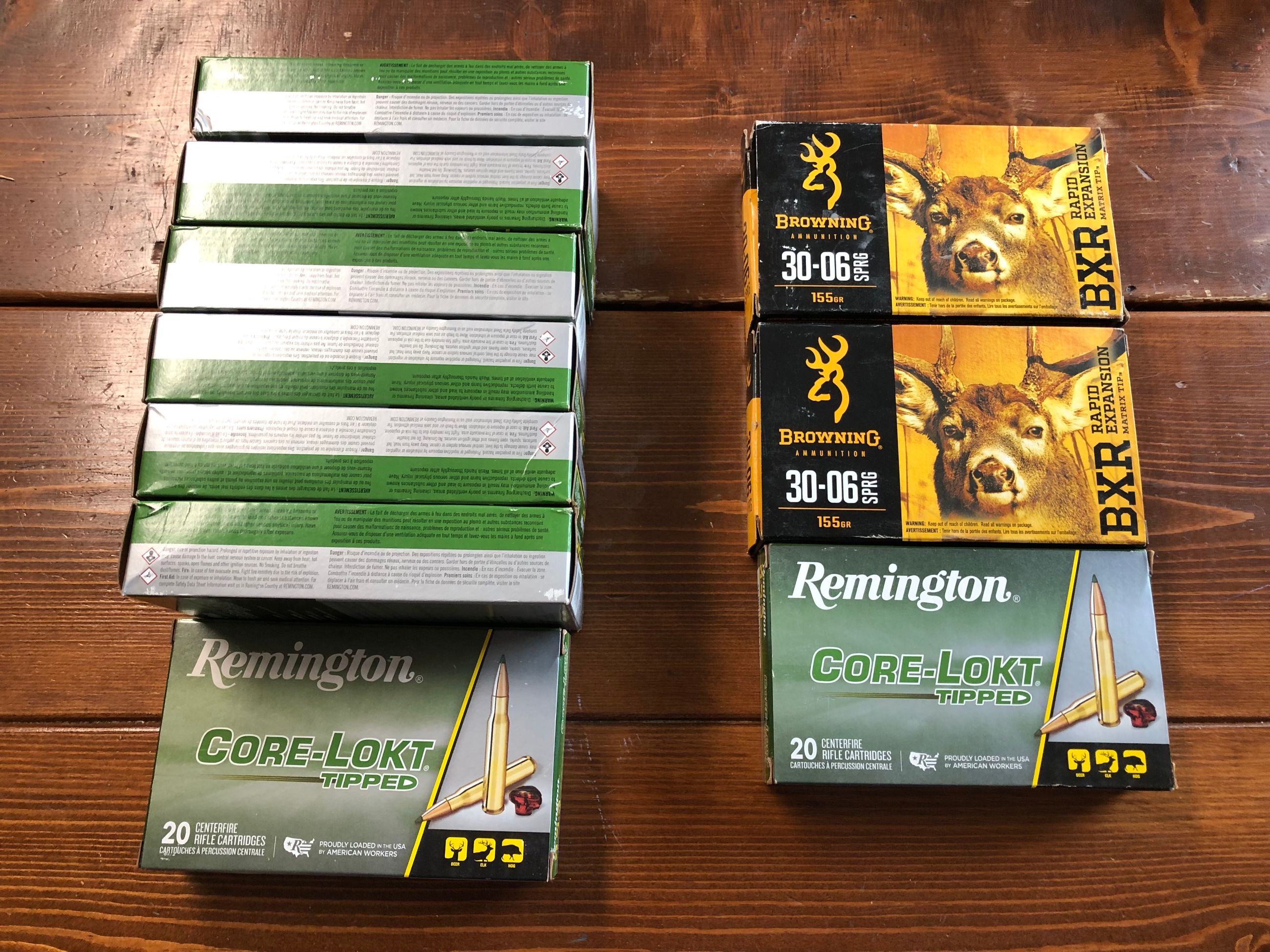 Photo of Remington core-lokt polymer tipped 30-06 150grain ammunition