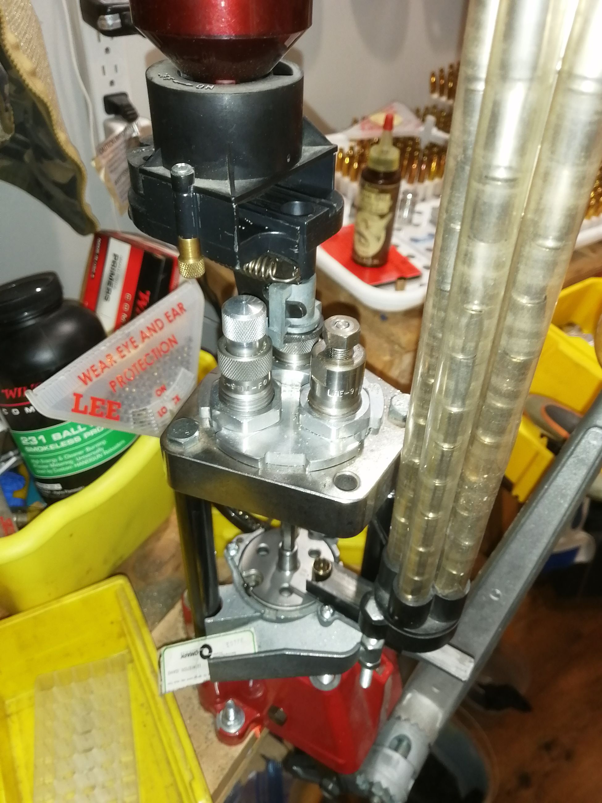 Photo of 🧰 3D Printed Lee Pro 3-hole Turret Wall Mount Rack