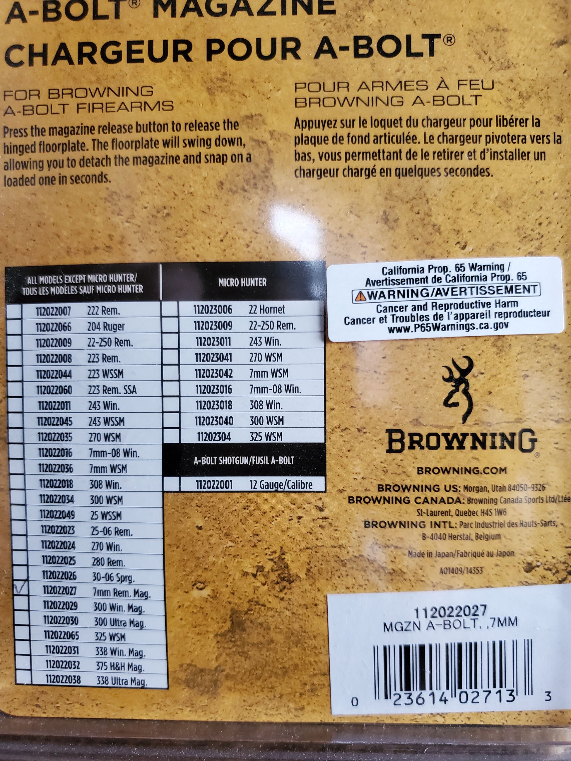 Photo of Wanted: Browning A bolt magazine in 7mm mag.