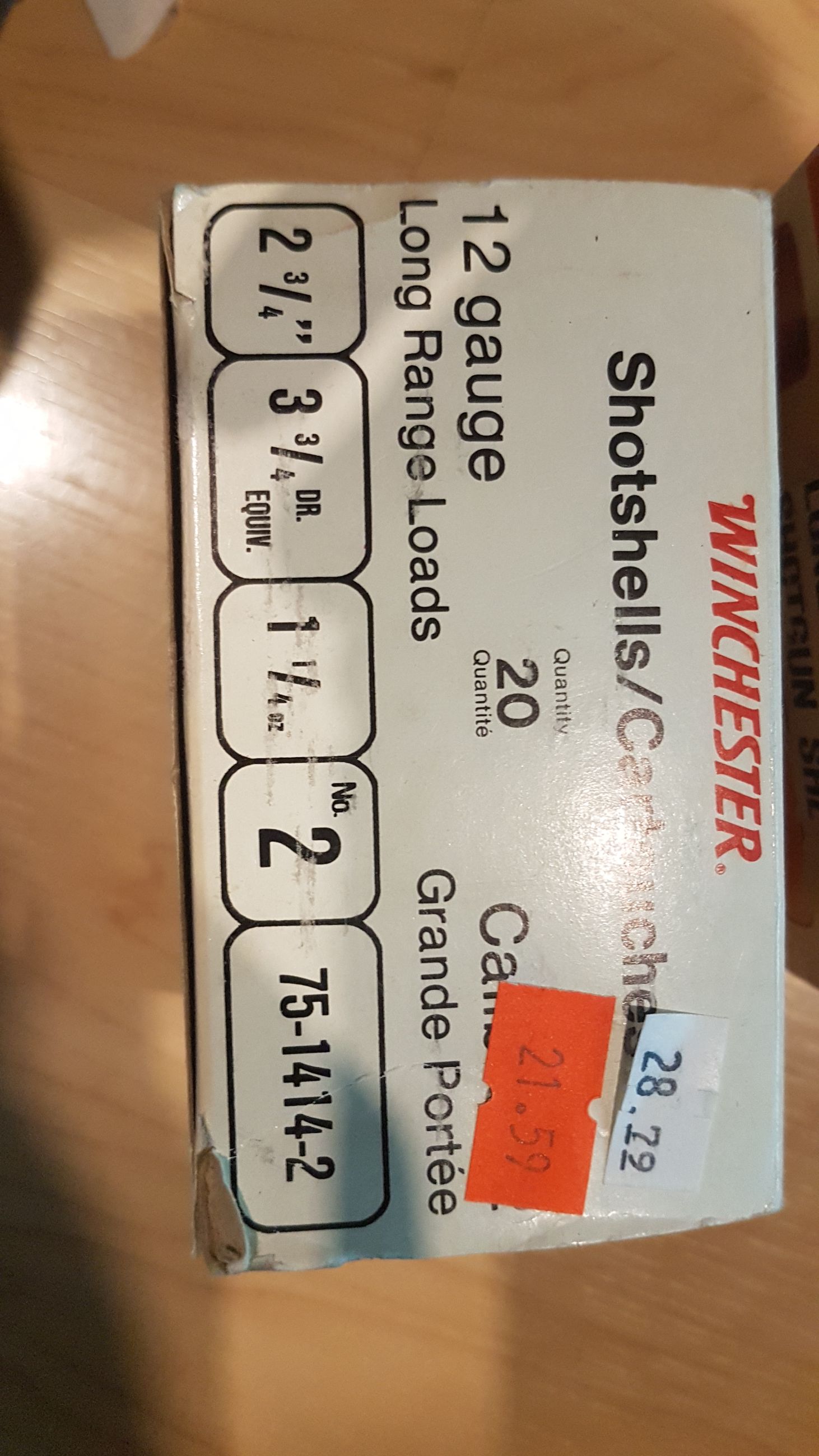 1 box (20ct.) Winchester Long Range shotgun shells 12 ga. 2-3/4" 3-3/4"dr.equiv. 1-1/4oz No.2 (mellonRSCA) - 2 - 1760678187648_17606781796813421458483753284255