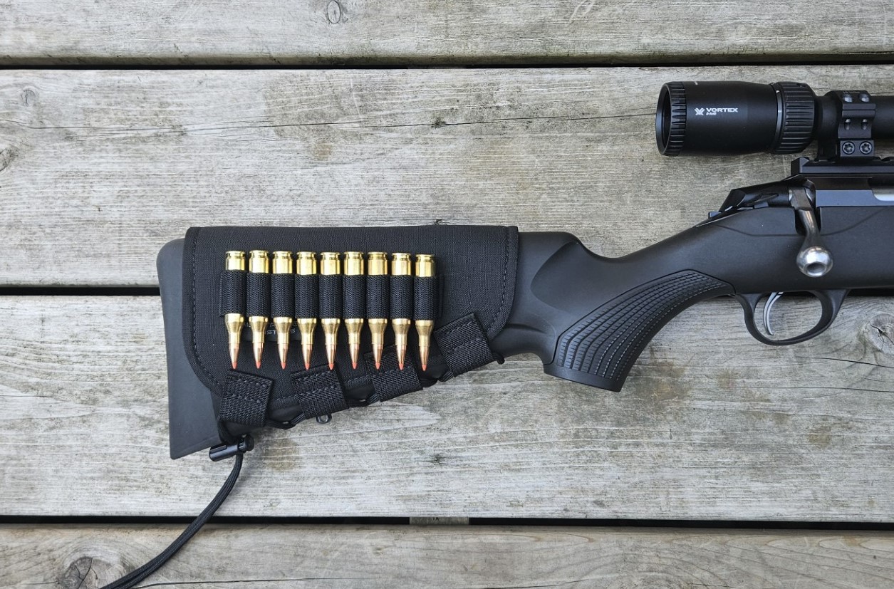 Photo of Rifle Buttstock Cover Black  Universal Fit w/ 9 Round Carry Capability