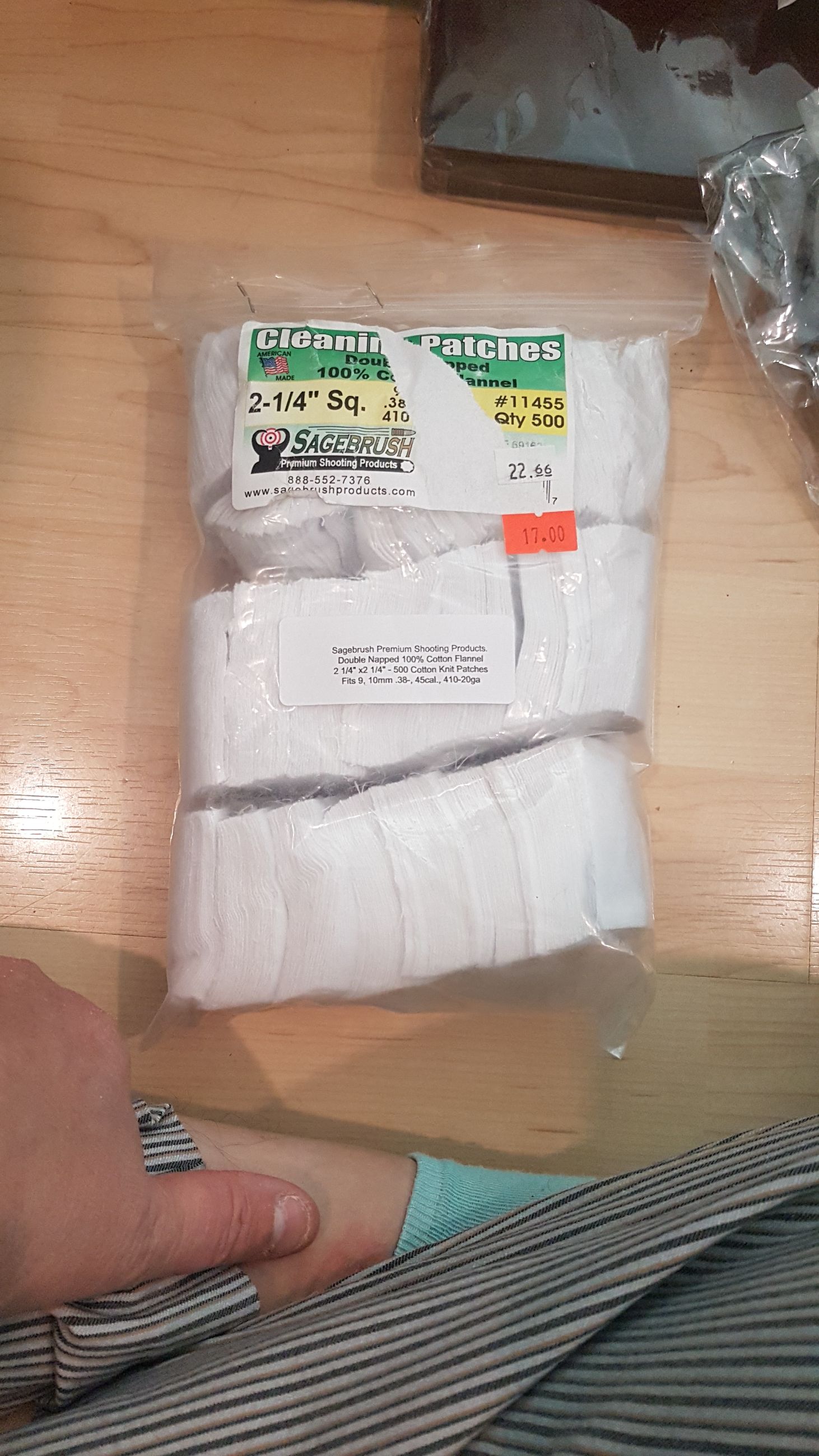 Photo of 2.25"×2.25" gun cleaning patches (500 patches) ( mellonRSCA)