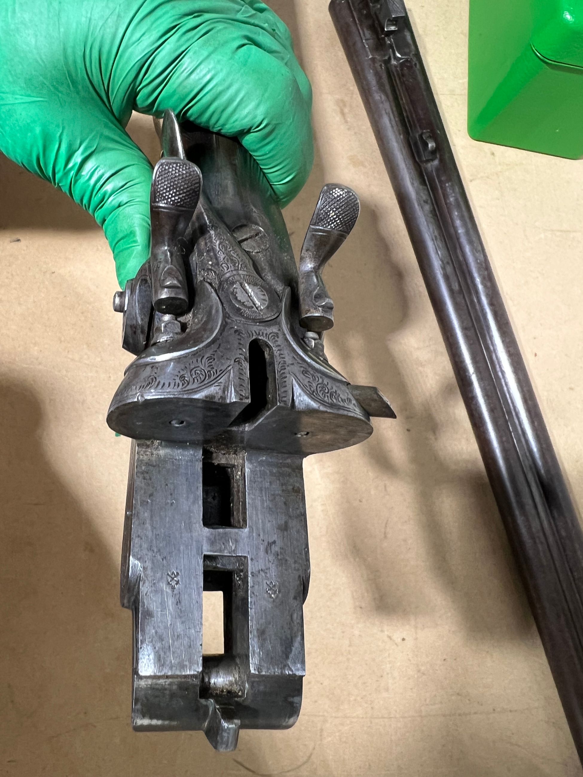 Photo of Rare English Shotgun.  12 ga. double barrel side side by side