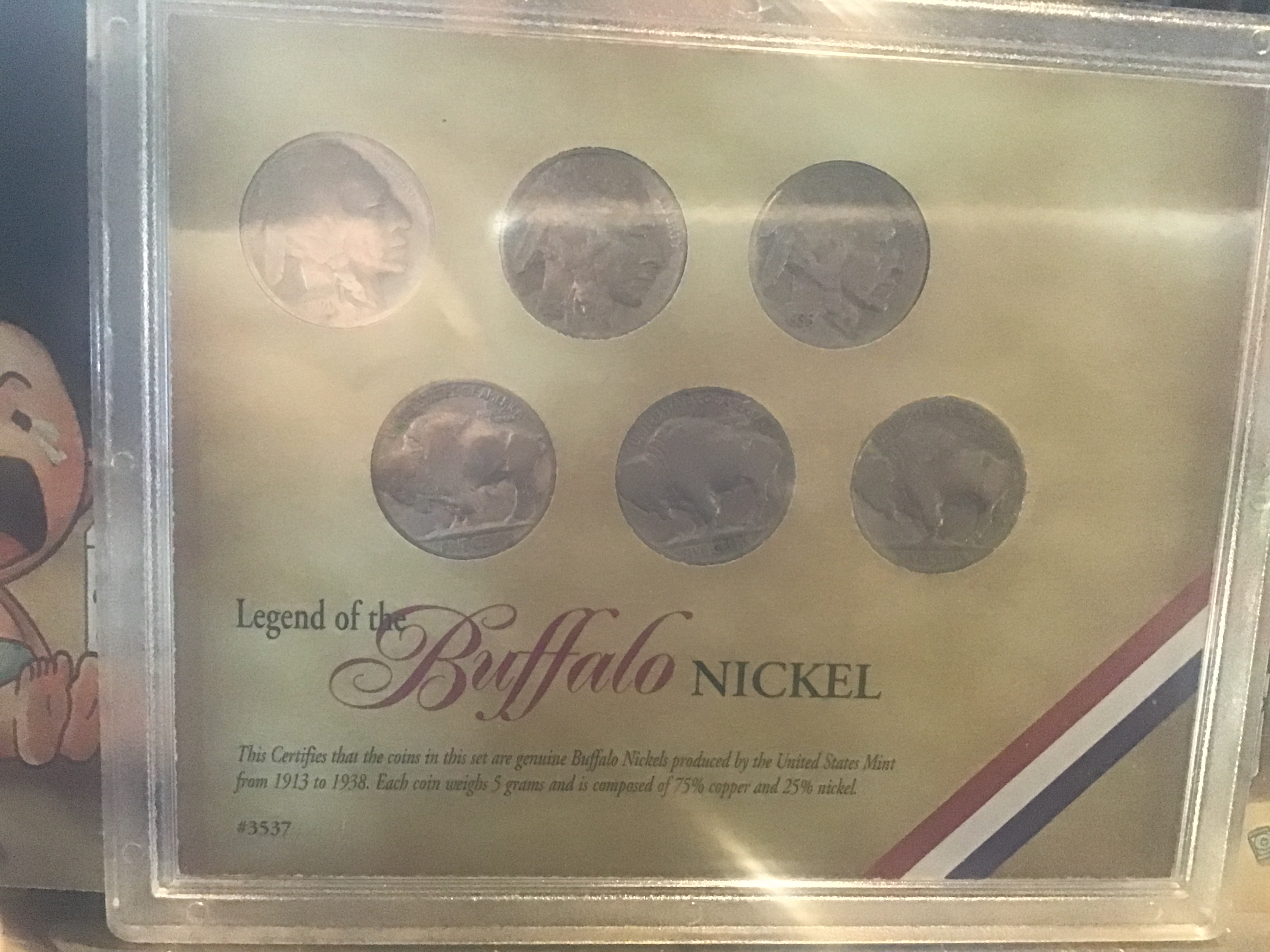 Photo of Legend of the buffalo nickel set 3537 and two 5 cent big nickel 1951 