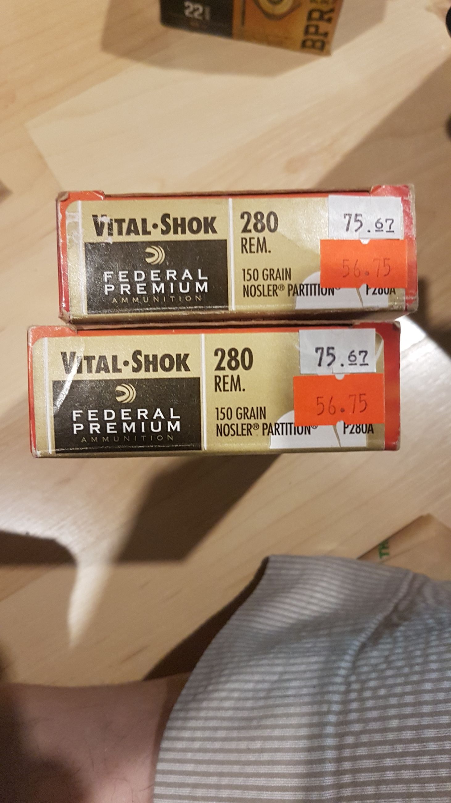 Photo of 1 box (20ct.) FEDERAL premium vital shok 280 Rem. 150gr Nosler partition ( mellonRSCA)