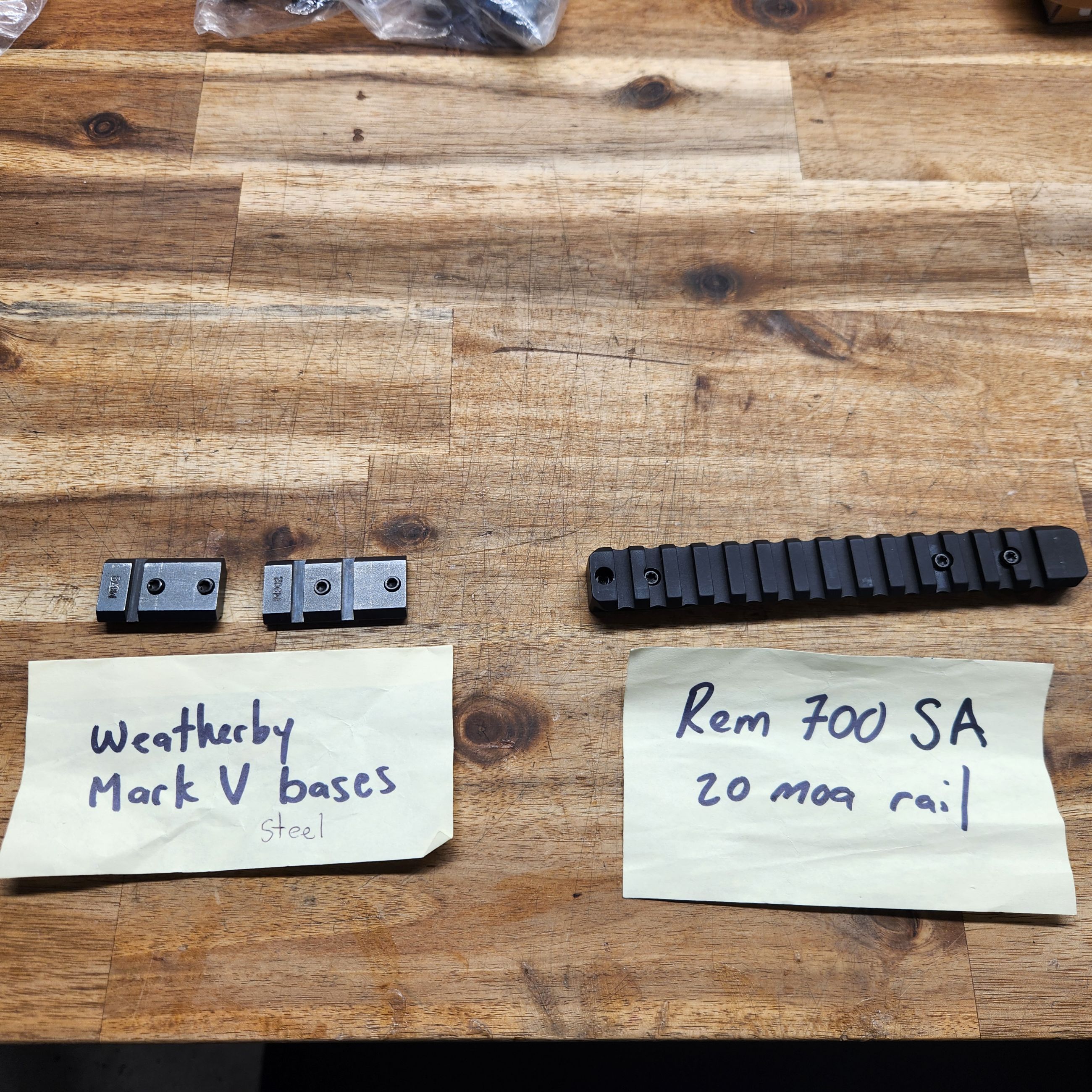 Photo of Weatherby & Remington Bases